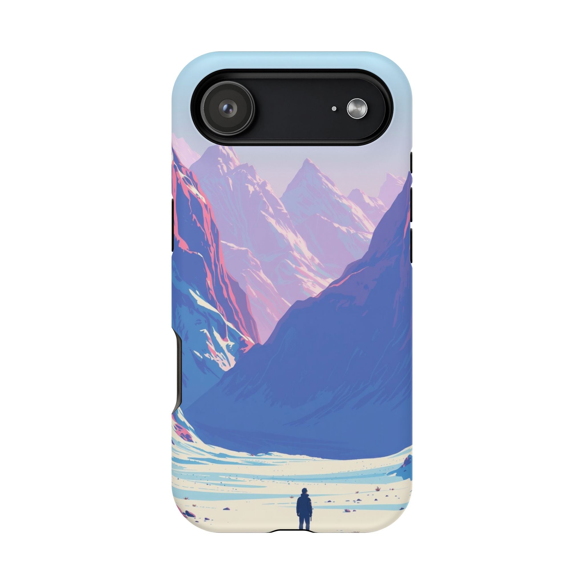 iPhone Cyan And Magenta Tundra Expanse Slim Everyday Designer Case · iPhone Case