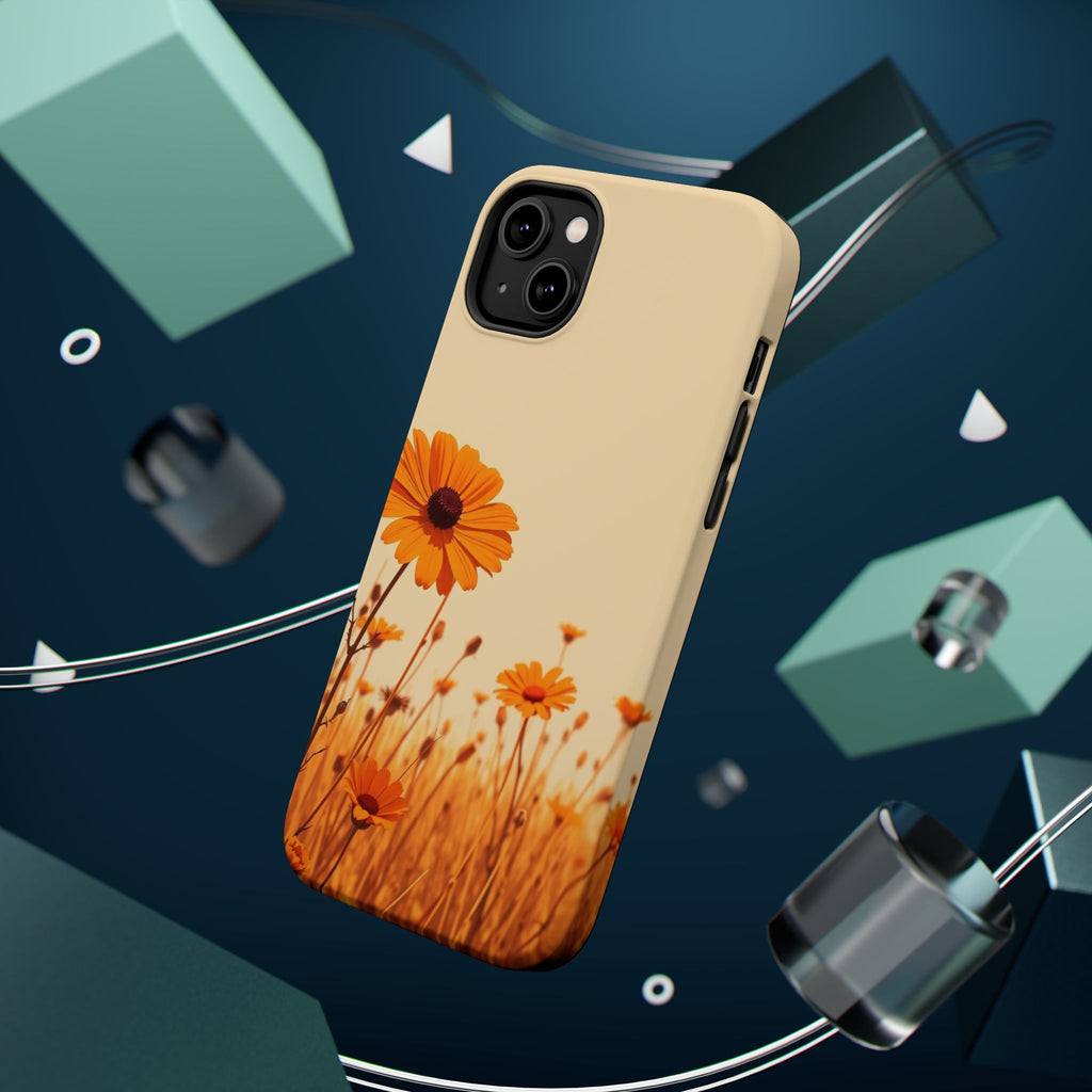 iPhone Wildflower Field Minimalist Line Art Slim Everyday Designer Case · iPhone
