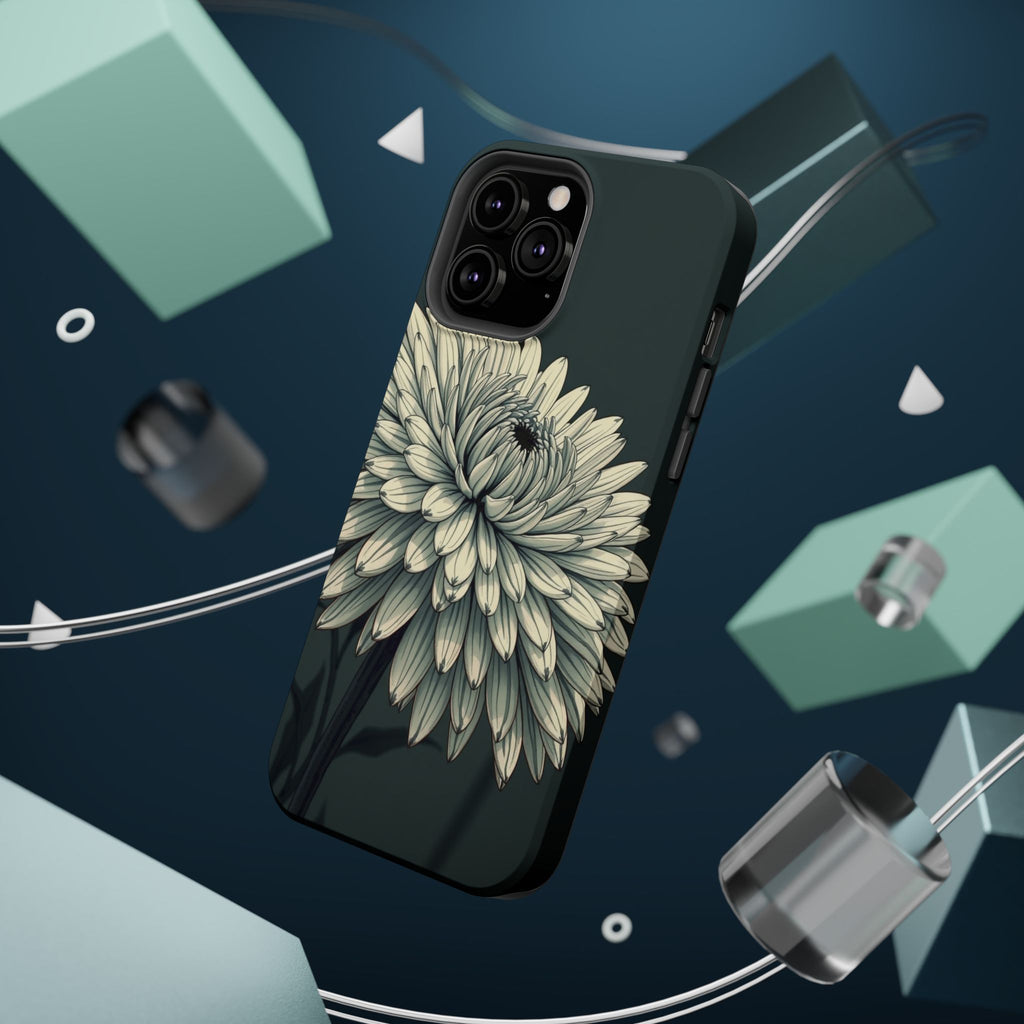 iPhone Chrysanthemum Classic Dark Gothic Ink Carry Case Slim Snap Case · iPhone