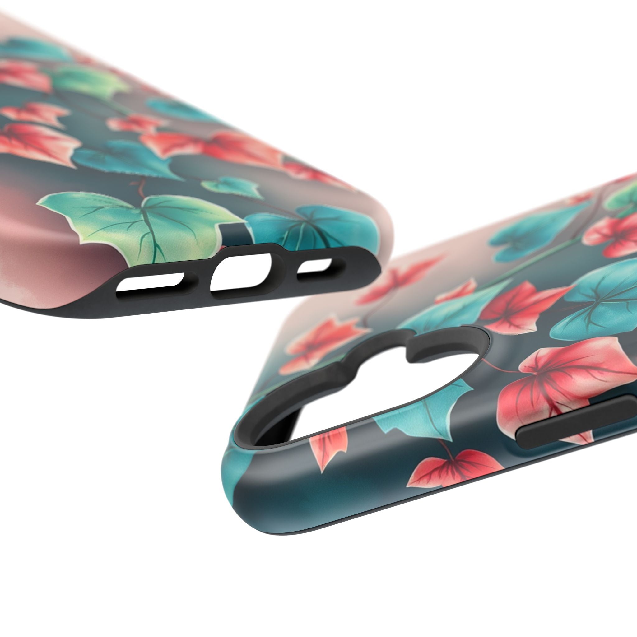 iPhone Art Nouveau Vine Teal And Coral Slim Snap Case · iPhone Case