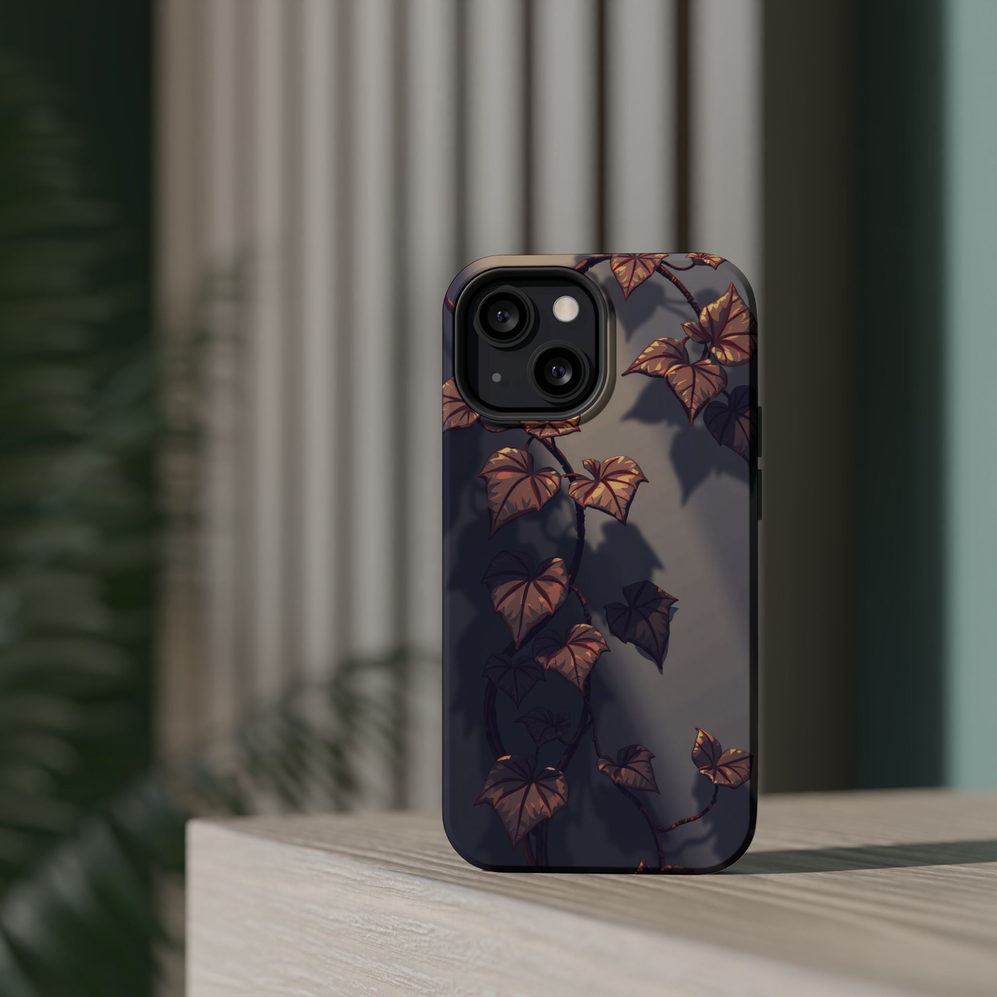 iPhone Charcoal And Copper Art Nouveau Vine Soft iPhone 13 Finish · iPhone Case