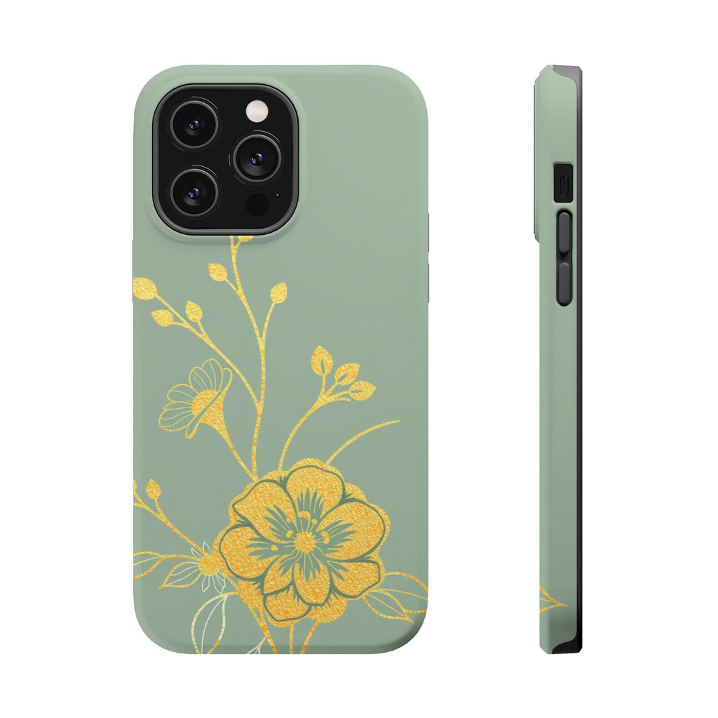 iPhone Floral Gold Foil Cinematic Art Slim Everyday Designer Case · iPhone Case