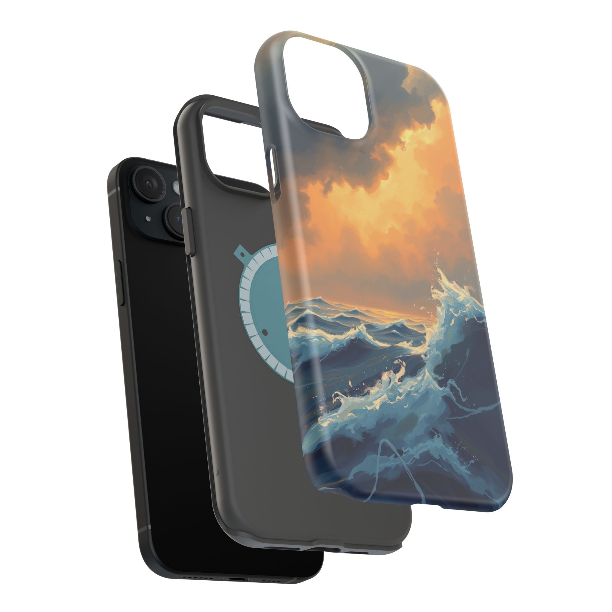 iPhone Sunset Amber And Peach Storm at Sea Slim iPhone Everyday · iPhone Case
