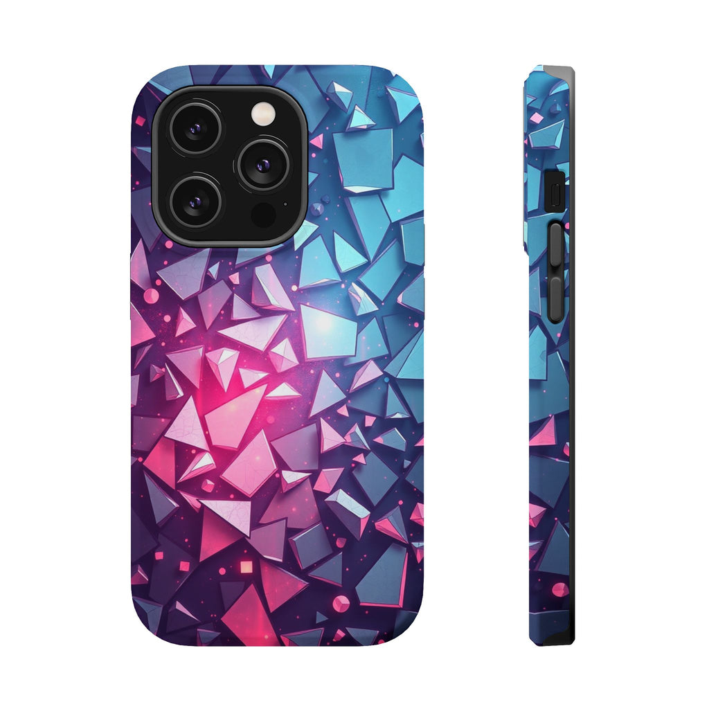 iPhone Mint And Blush Mosaic Shards Slim Everyday Designer Case · iPhone Case