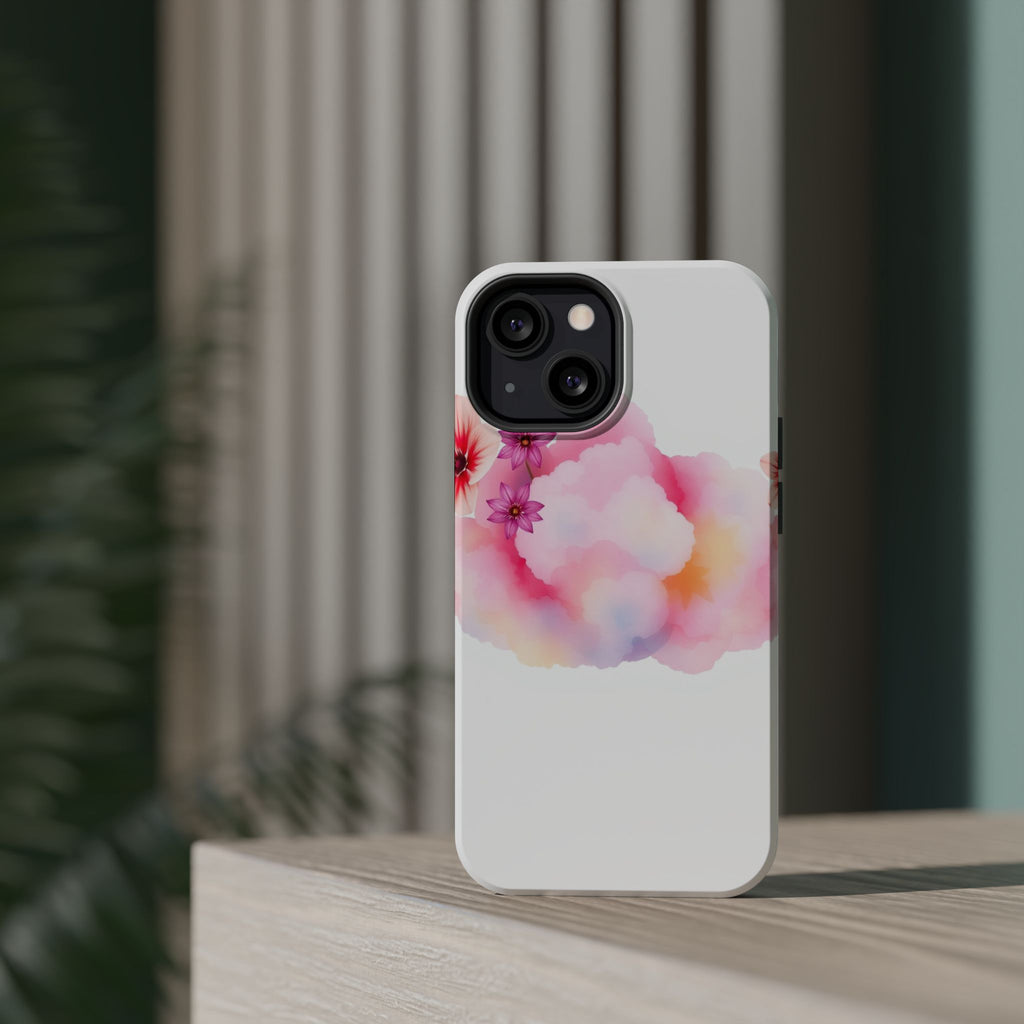 iPhone Pastel Floral Cloud Vibrant Watercolor Carry Case Slim Snap Case · iPhone