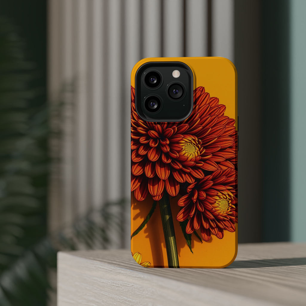 iPhone Mustard And Rust Ranunculus Stack Slim Everyday iPhone 14 · iPhone Case