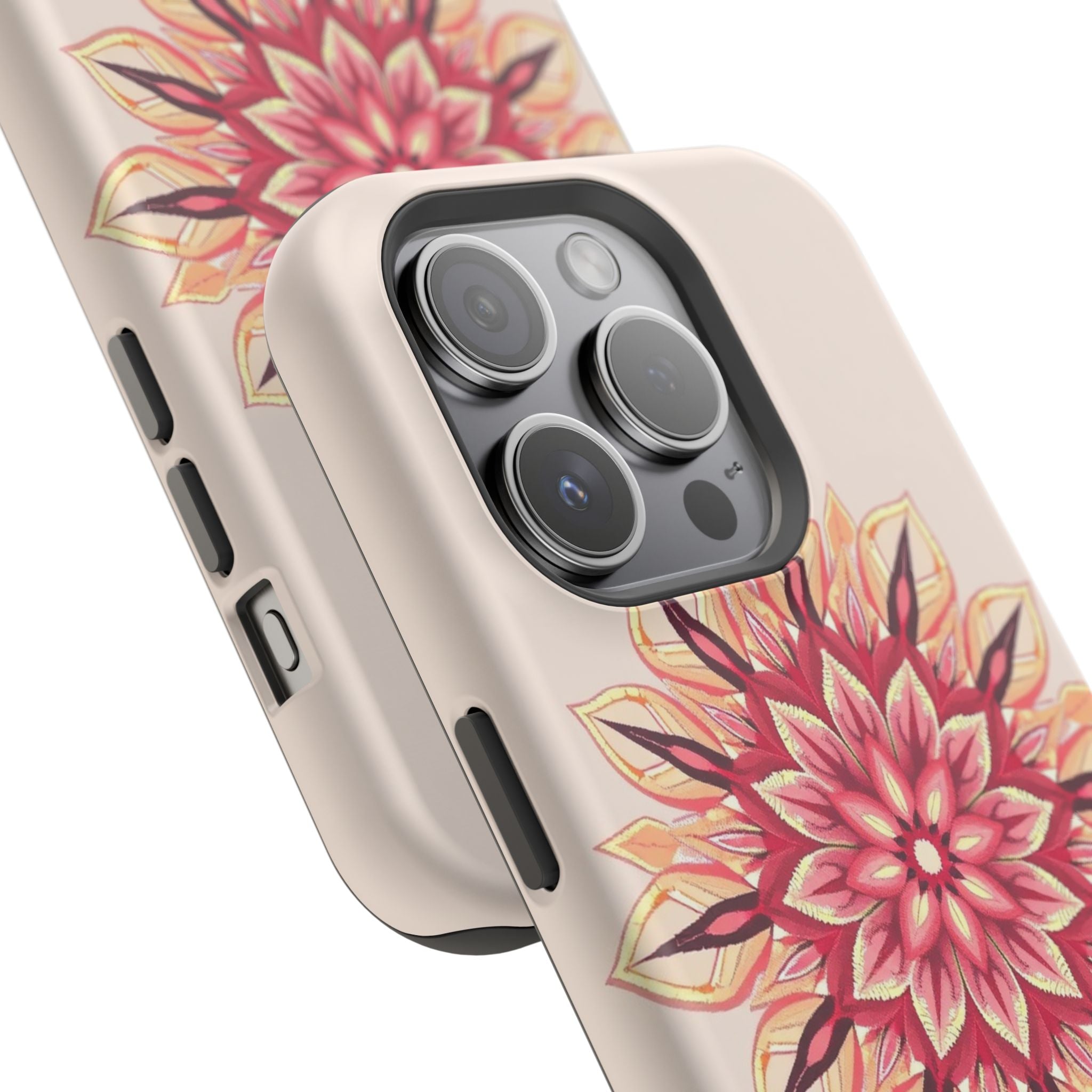 iPhone Floral Mandala Pixel Art -Bit Slim Everyday Designer Case · iPhone Case