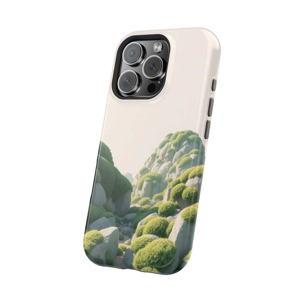 iPhone Moss Covered Rocks Bold Art 17 Slim Everyday Designer Case · iPhone Case