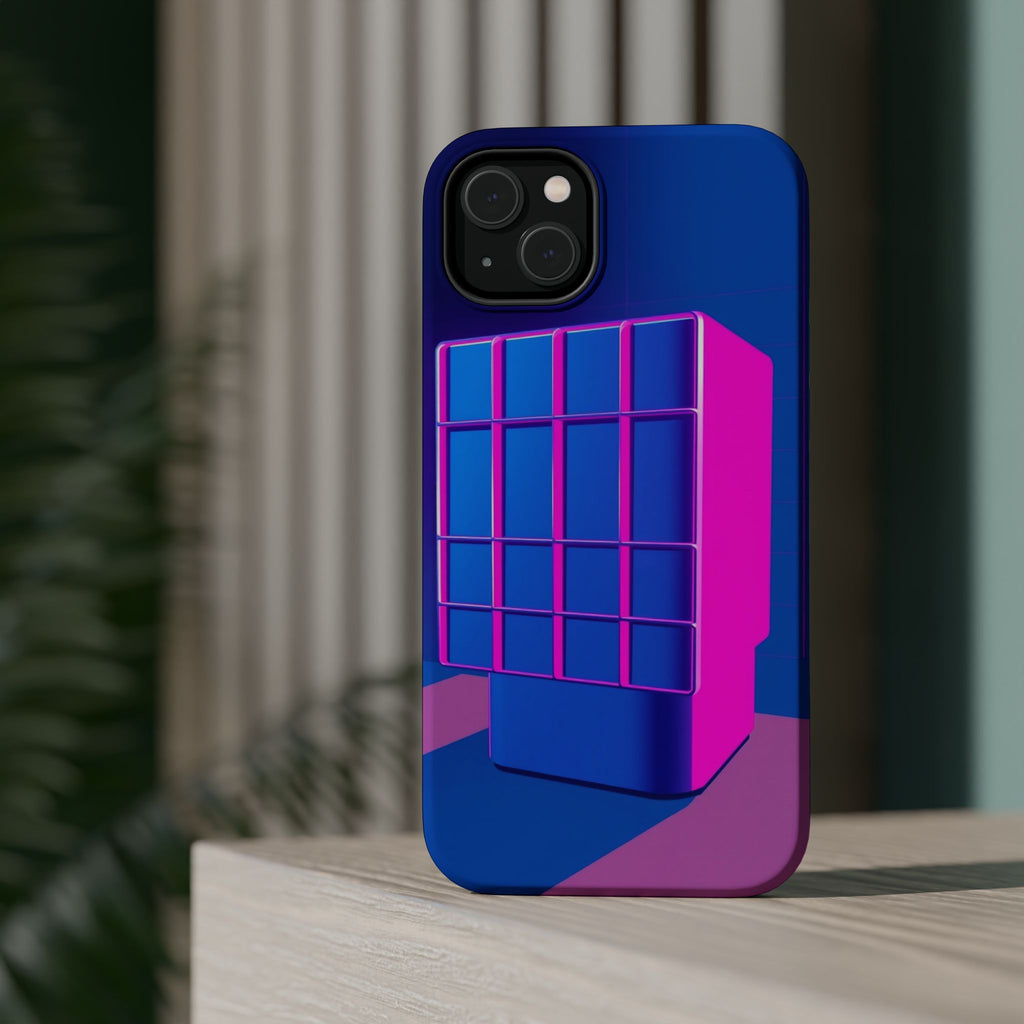 iPhone Earthy 80s Grid Synthwave Design Slim Everyday Designer Case · iPhone Cas