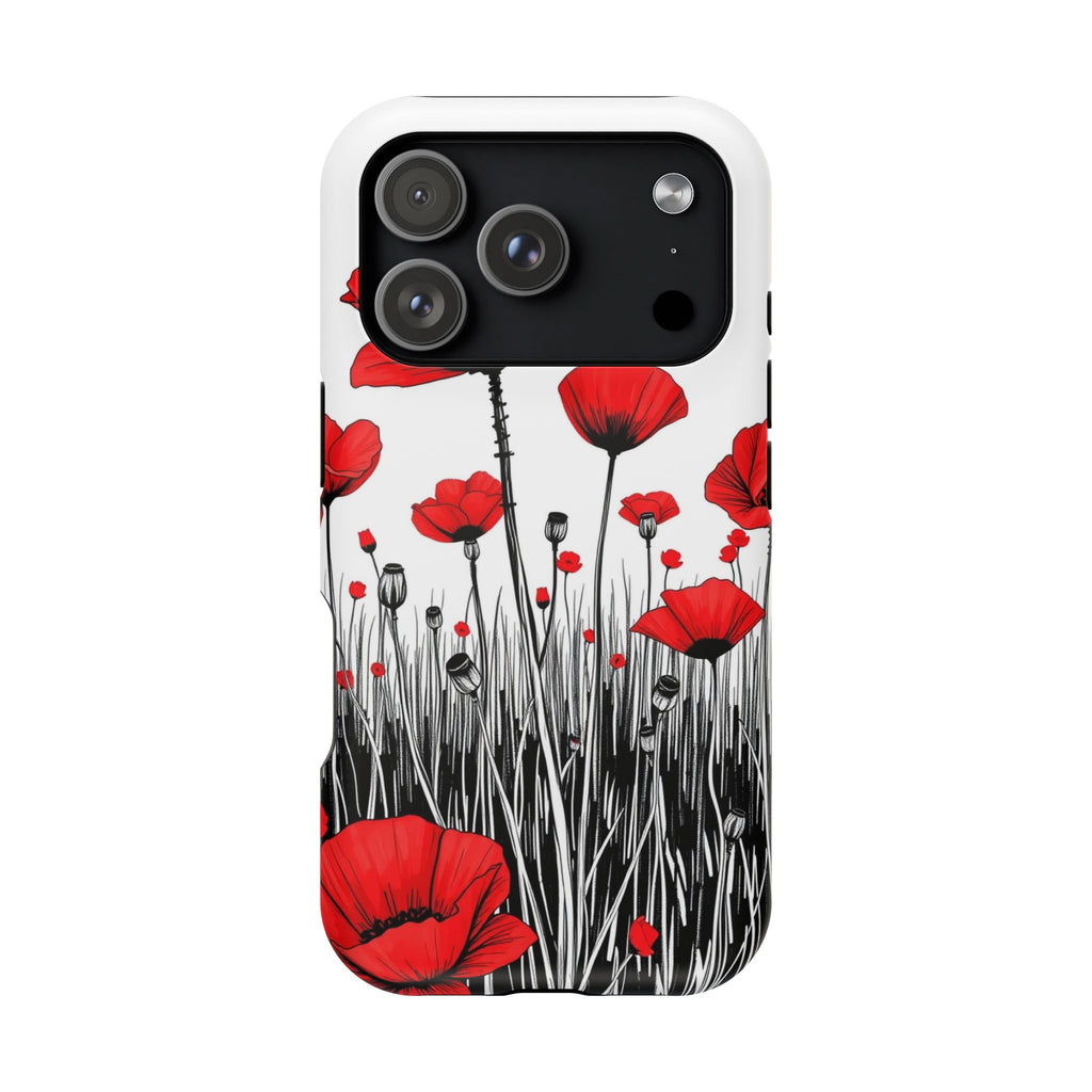 iPhone Poppy Field Cinematic Art Bold Modern Everyday Snap Case · iPhone Case