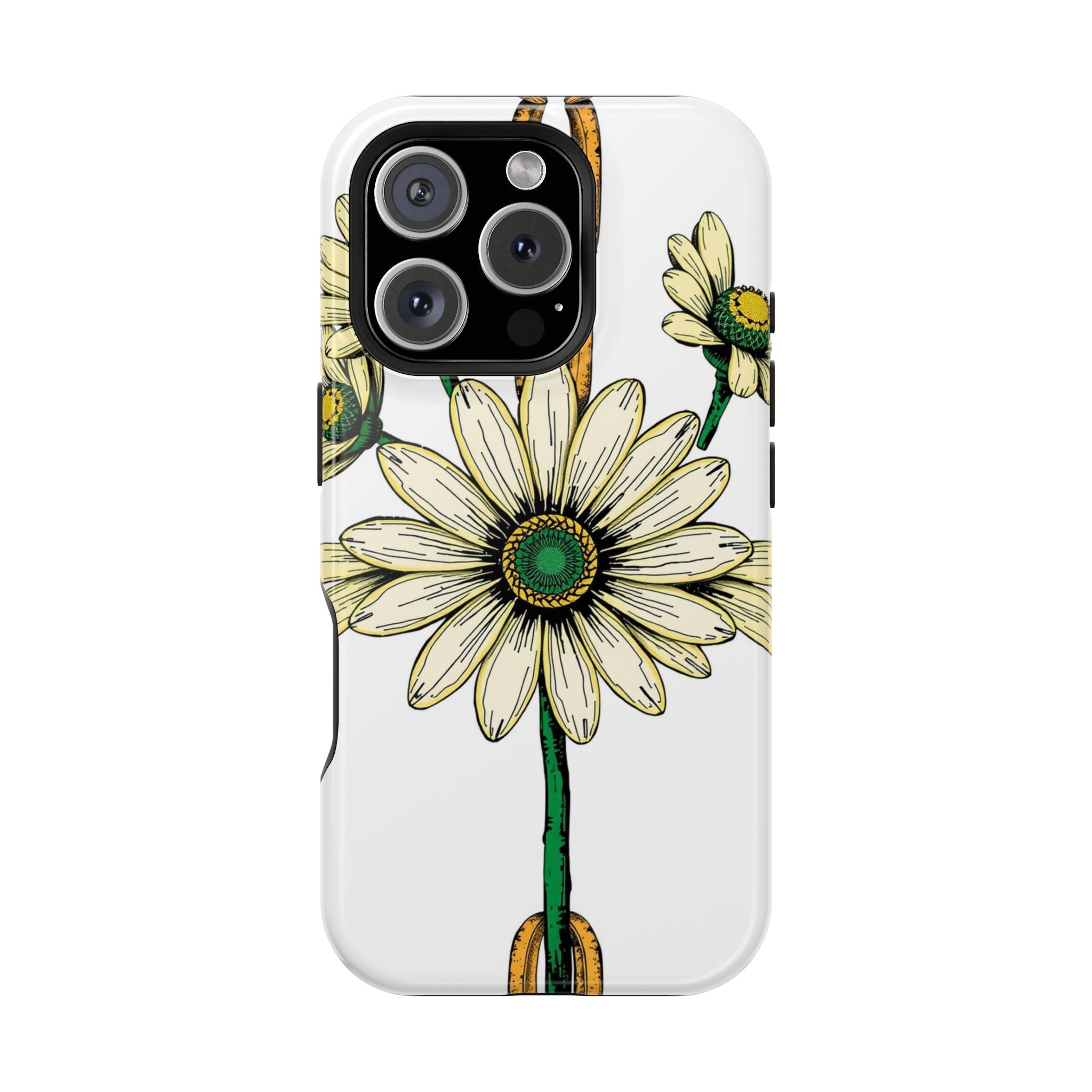 iPhone Daisy Chain Dark Gothic Ink Bold Modern Everyday Snap Case · iPhone Case