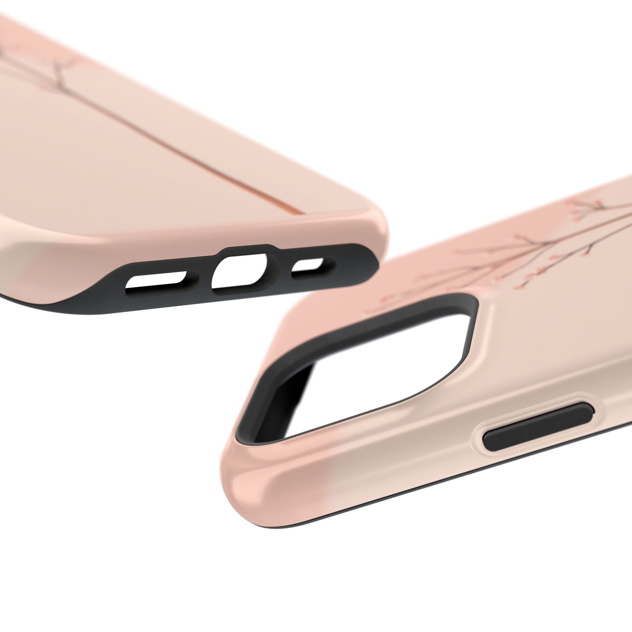 iPhone Rose Pink And Cream Minimalist Stem Slim iPhone Everyday · iPhone Case