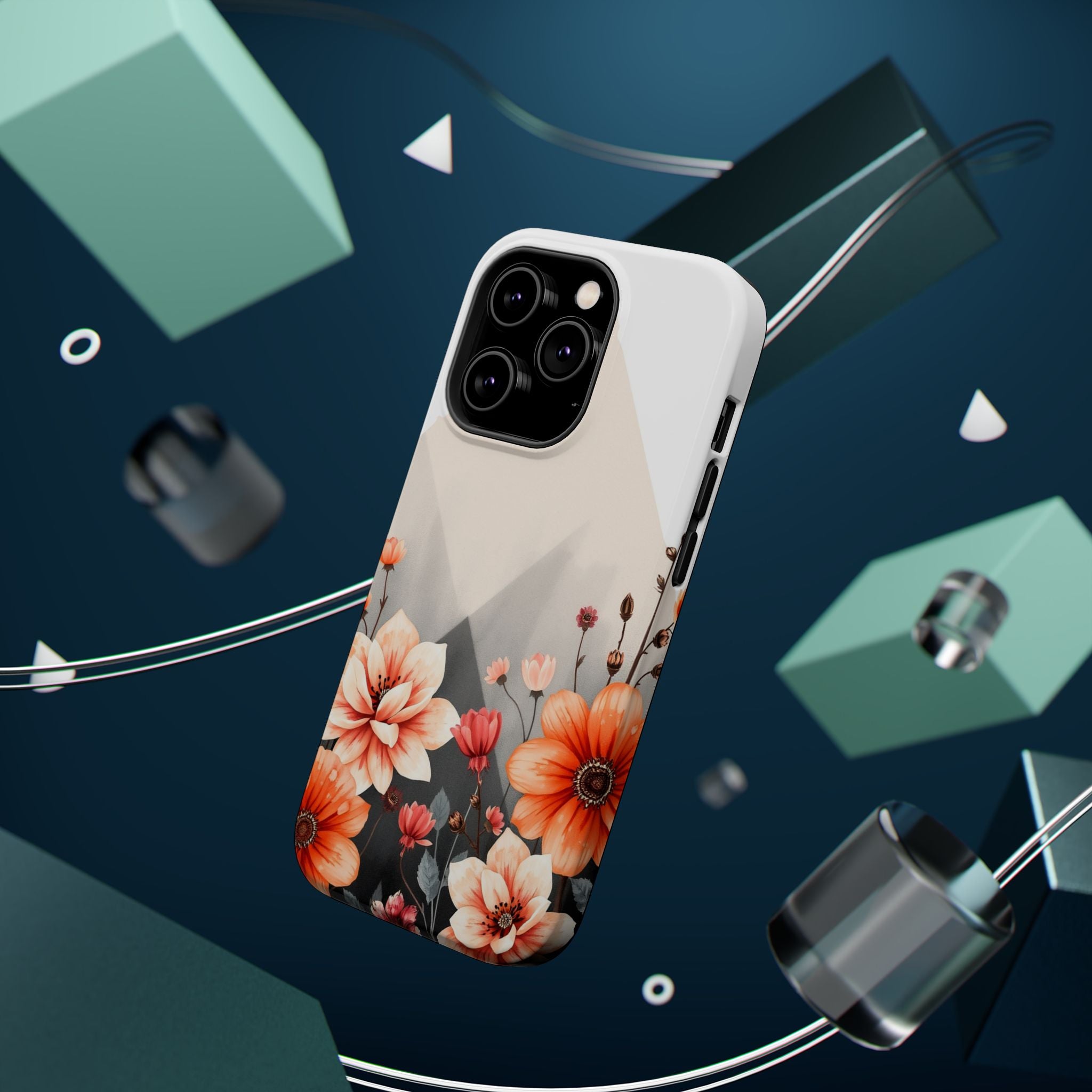 iPhone Floral Geometric Vibrant Design Slim Snap Case · iPhone Case
