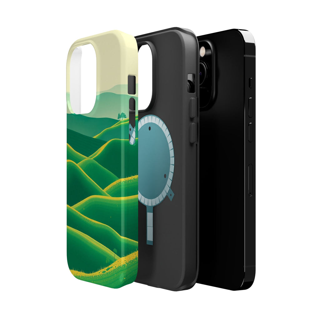 iPhone Rolling Hills Risograph Print Slim Everyday Designer Case · iPhone Case