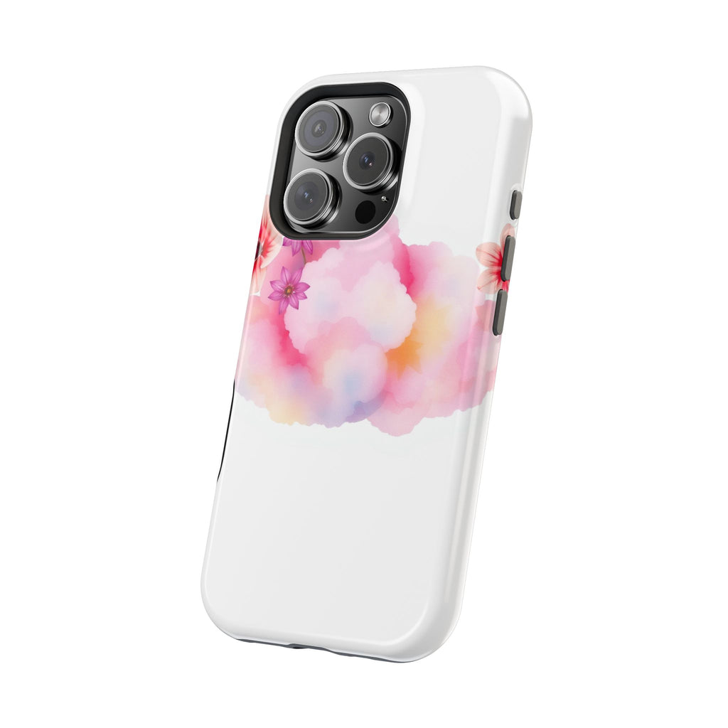 iPhone Pastel Floral Cloud Vibrant Watercolor Carry Case Slim Snap Case · iPhone