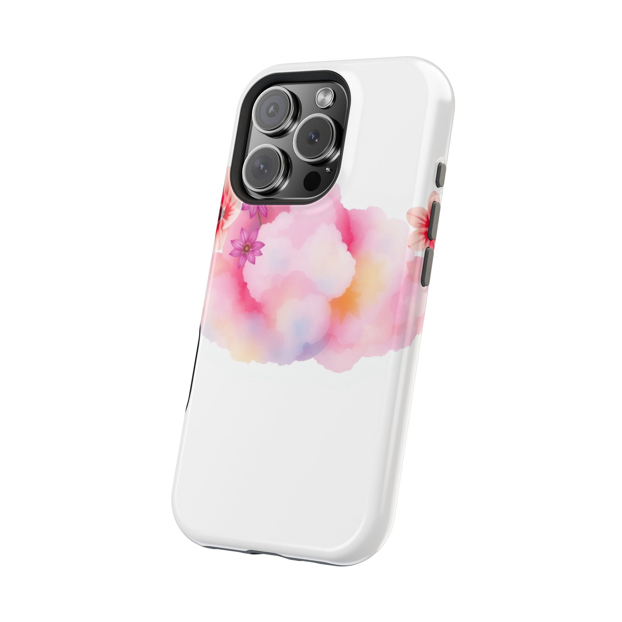iPhone Pastel Floral Cloud Vibrant Watercolor Carry Case Slim Snap Case · iPhone