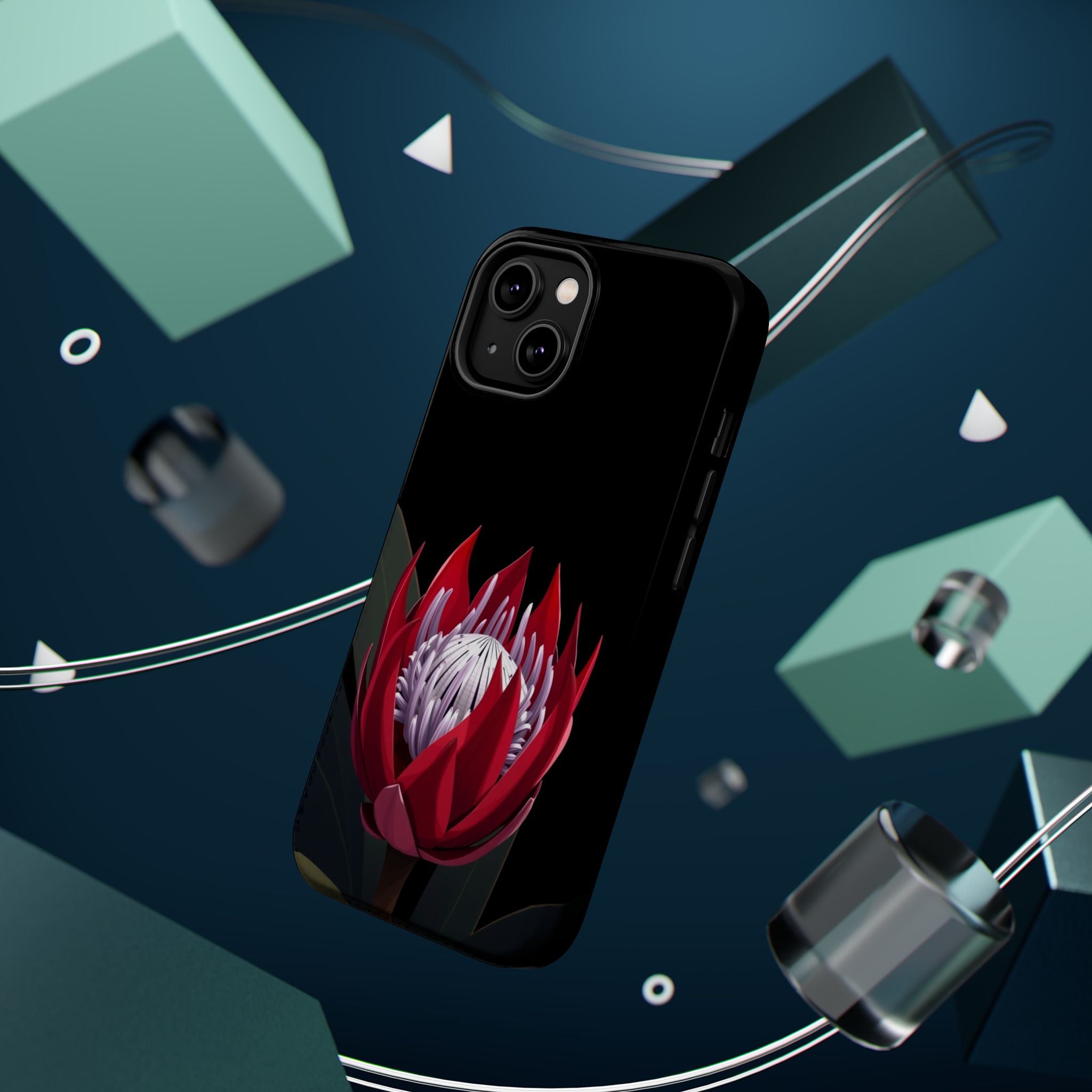 iPhone Black And Crimson Protea Bold Slim Everyday Designer Case · iPhone Case