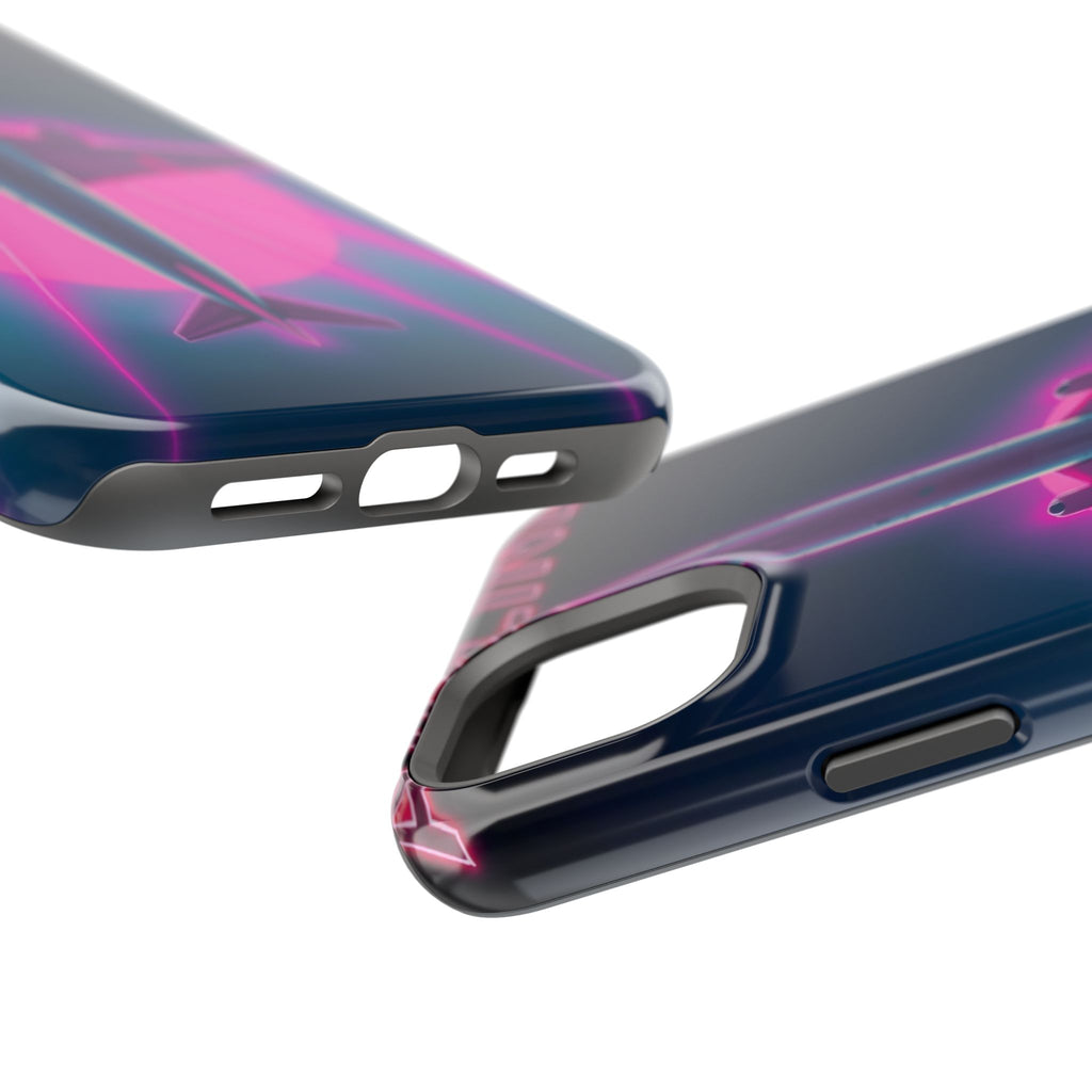 iPhone Cyan And Magenta Retro Airline Poster Slim Everyday Designer Case · iPhon
