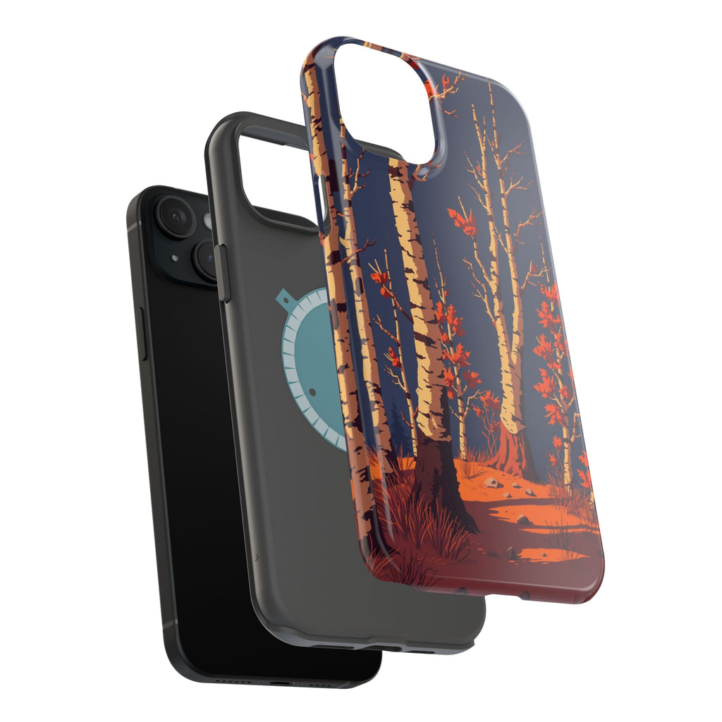 iPhone Birch Grove Pixel Art -Bit Bold Modern Everyday Snap Case · iPhone Case