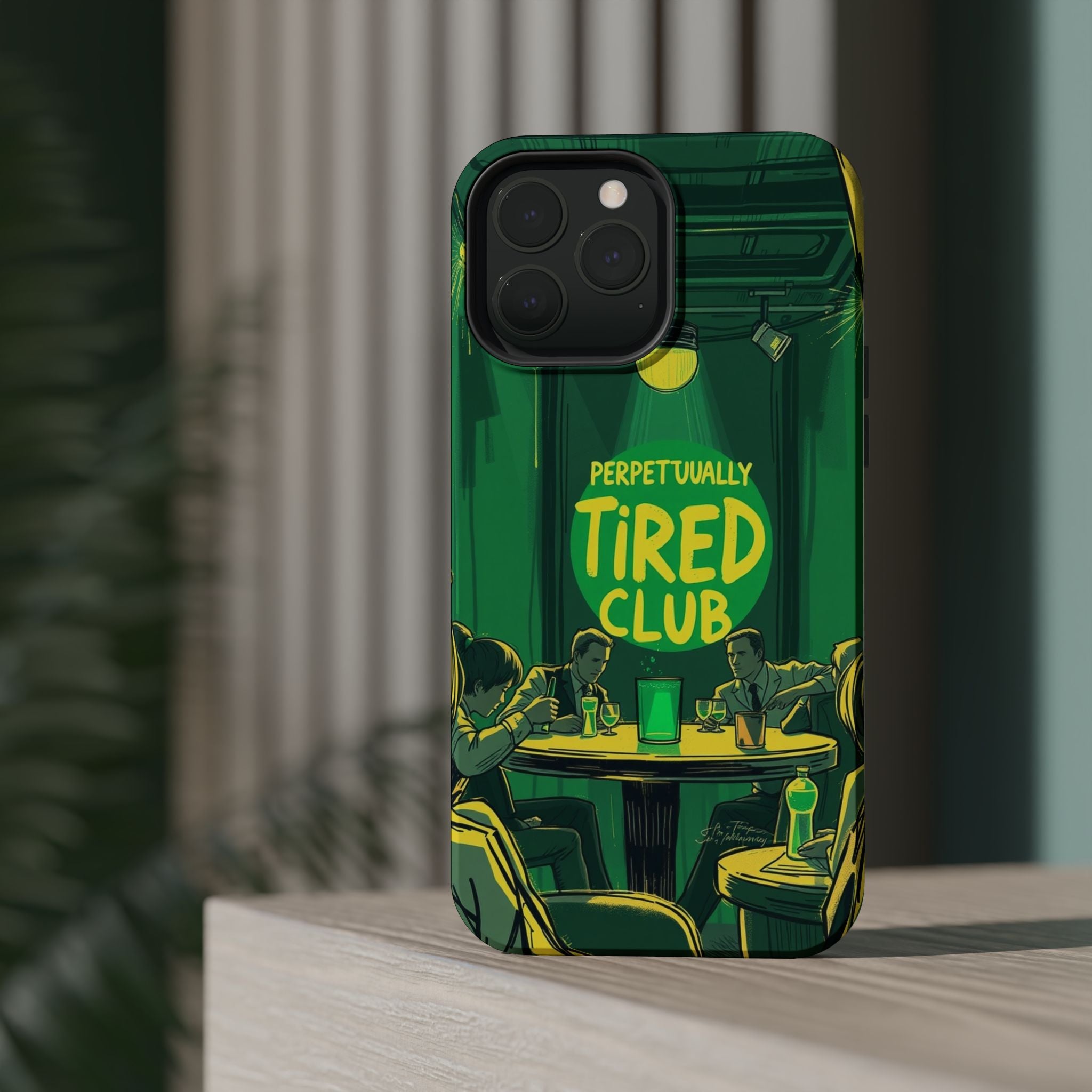 iPhone Radiant Perpetually Tired Club Design Slim Everyday Designer Case · iPhon