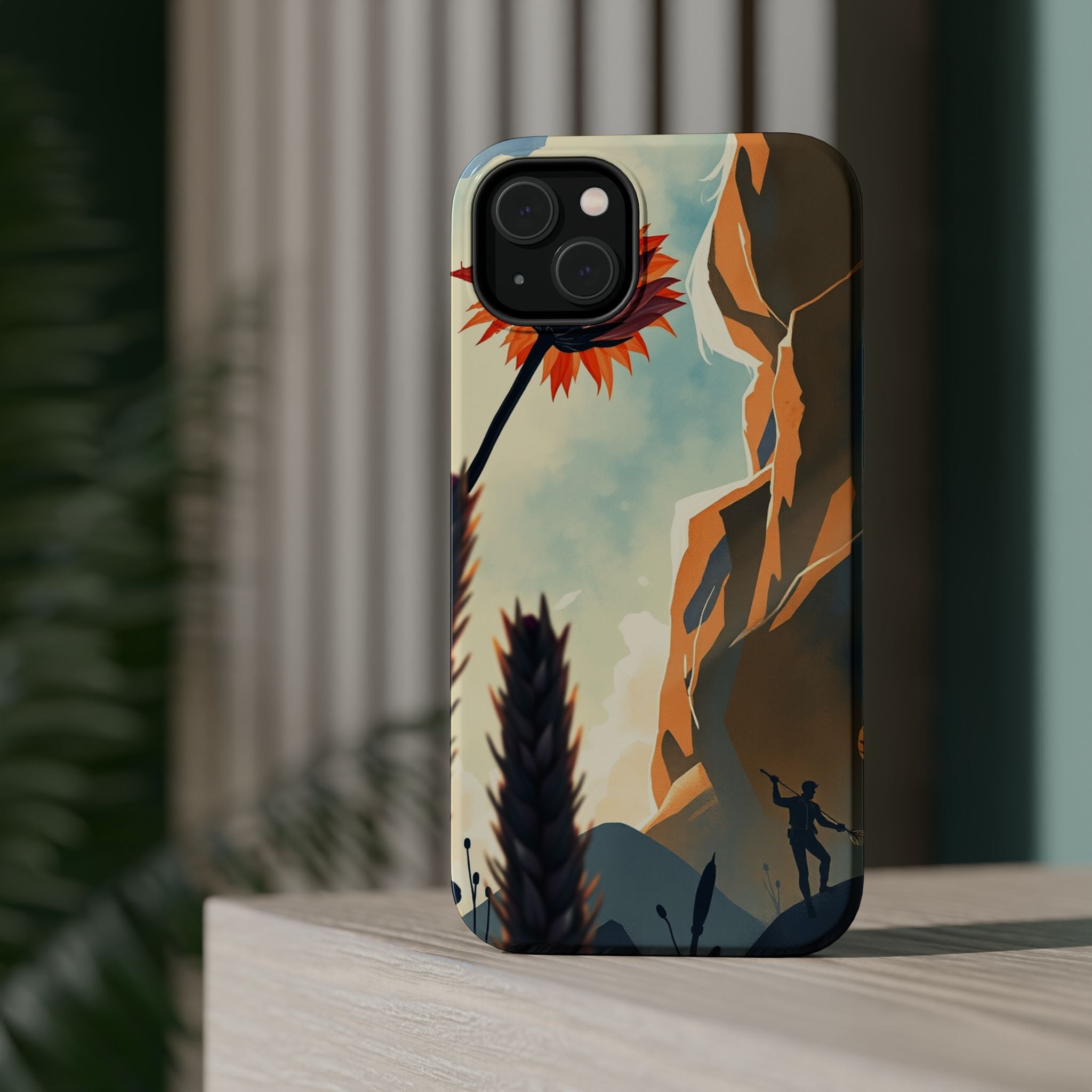iPhone Bud Burst Vibrant Watercolor Artistic Everyday Cas Slim Snap Case · iPhon