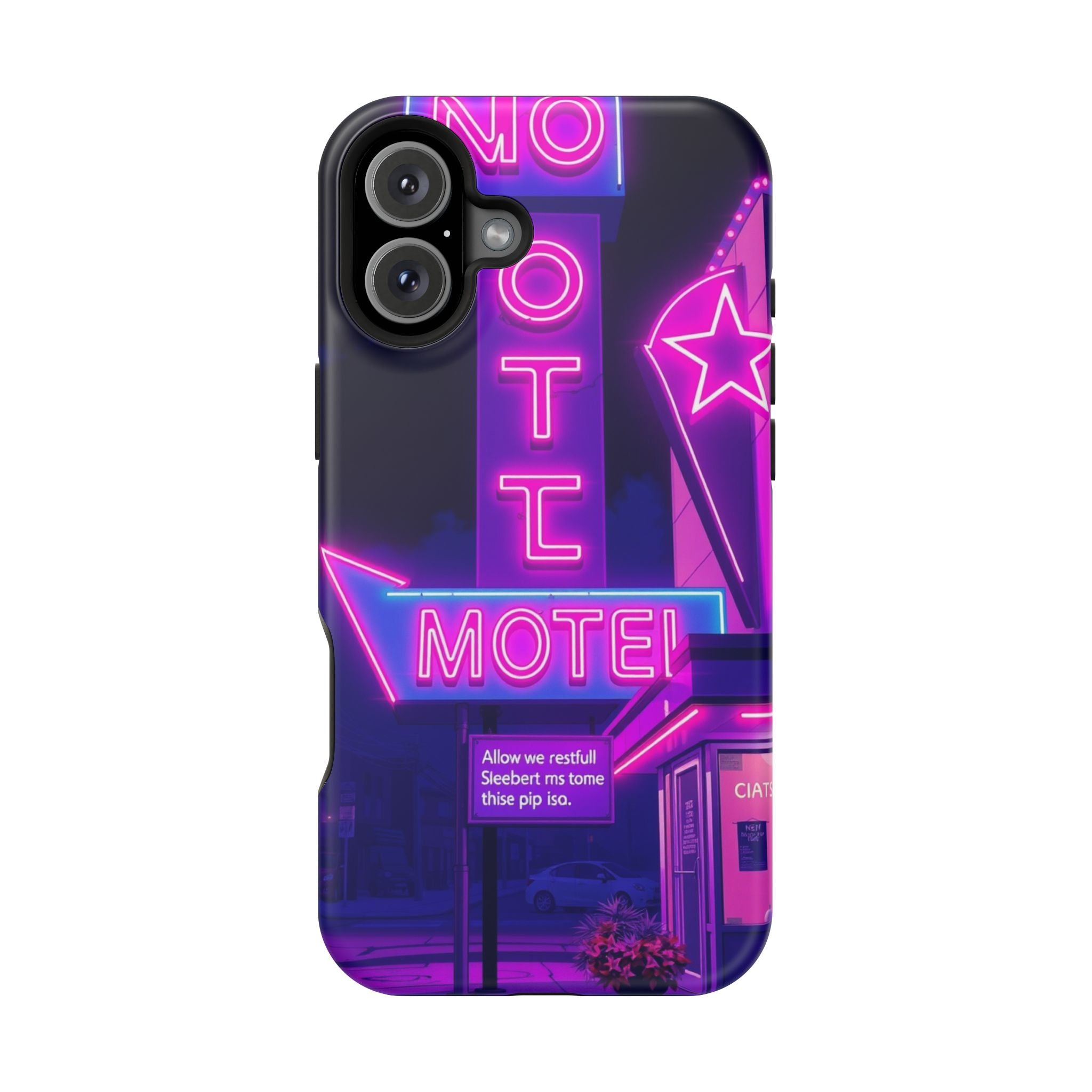 iPhone Neon Sign Motel Enchanted Art Slim Everyday Designer Case · iPhone Case
