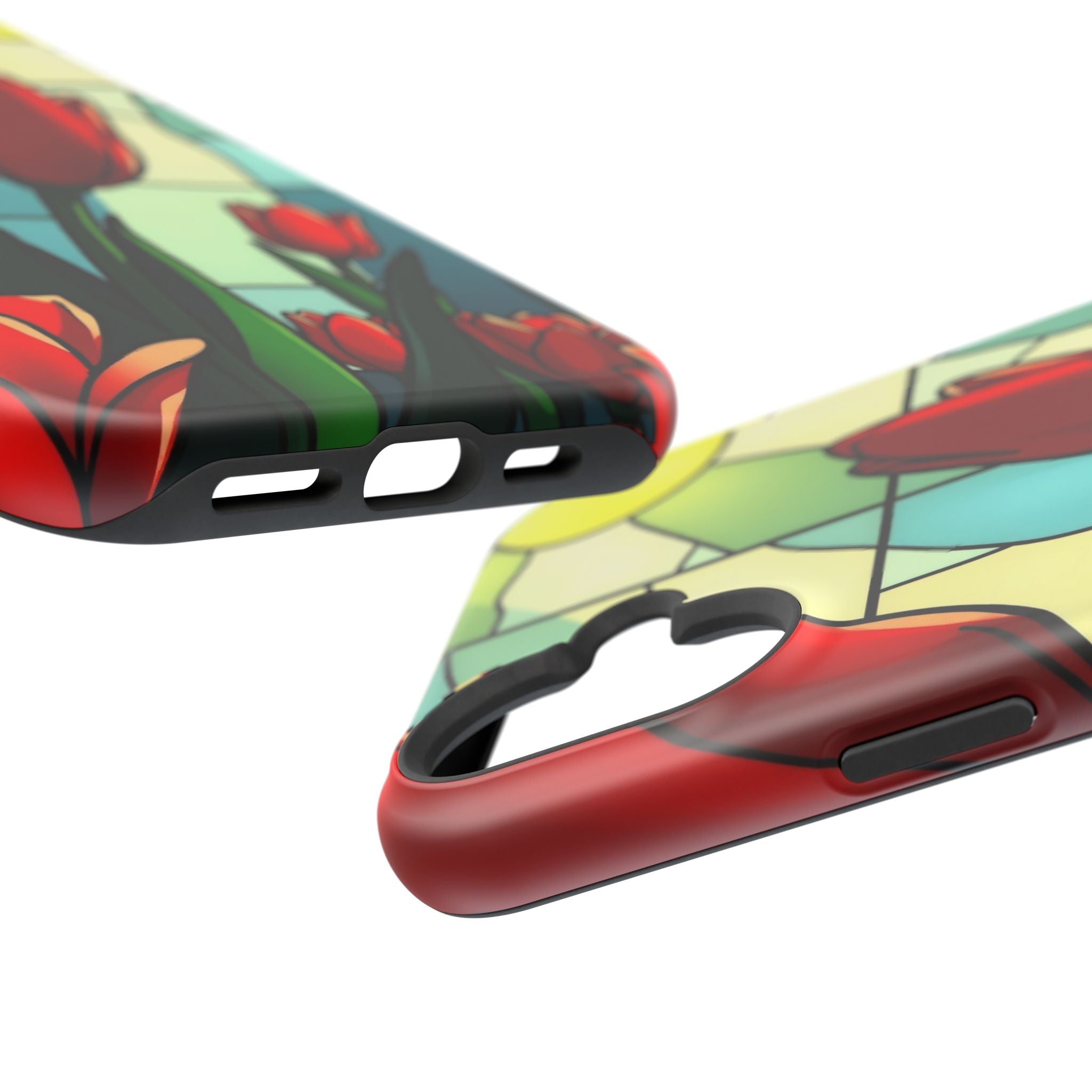 iPhone Tulip Row Stained Glass Slim Everyday Designer Case · iPhone Case