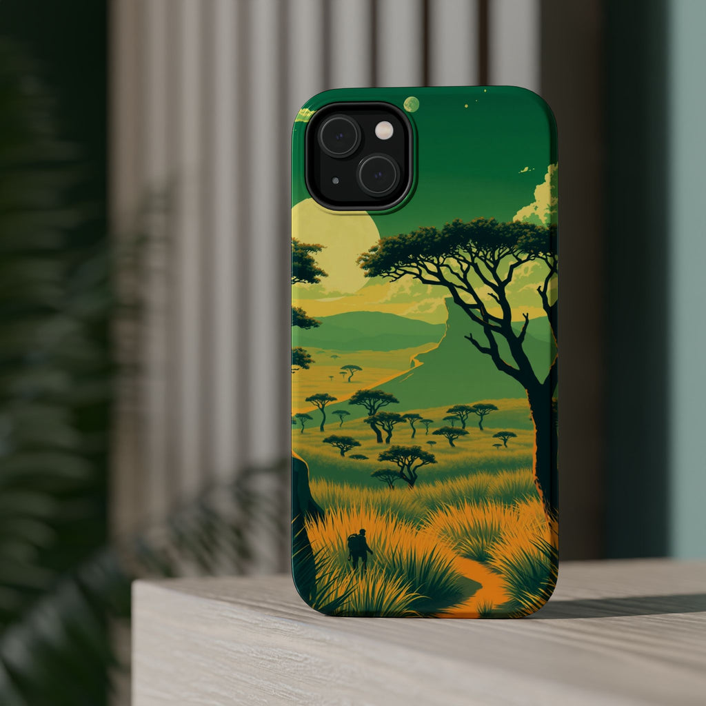 iPhone Savanna Horizon Pixel Art -Bit Slim Everyday Designer Case · iPhone Case