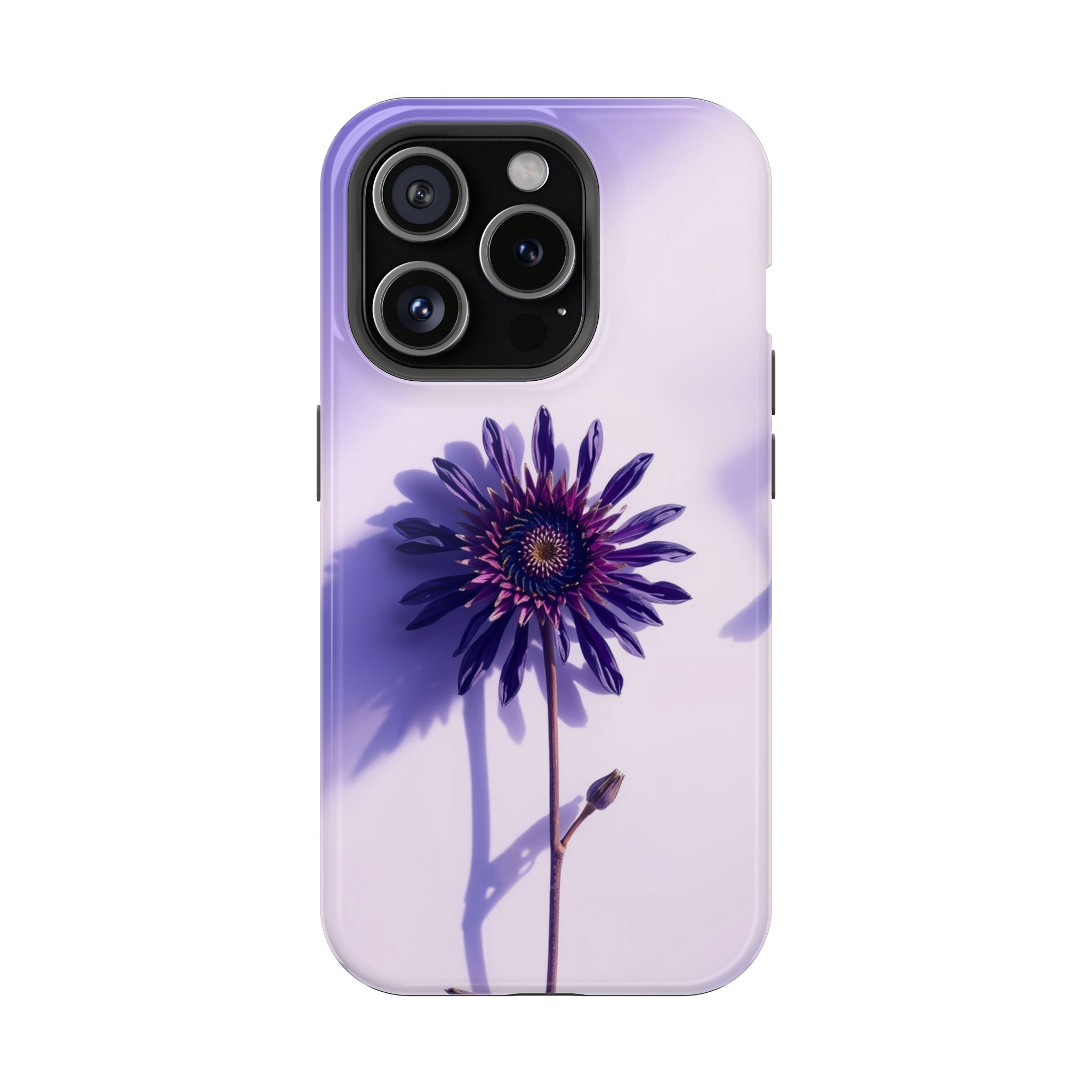 iPhone Indigo And Violet Dried Flower Flat Lay Soft iPhone Finish · iPhone Case