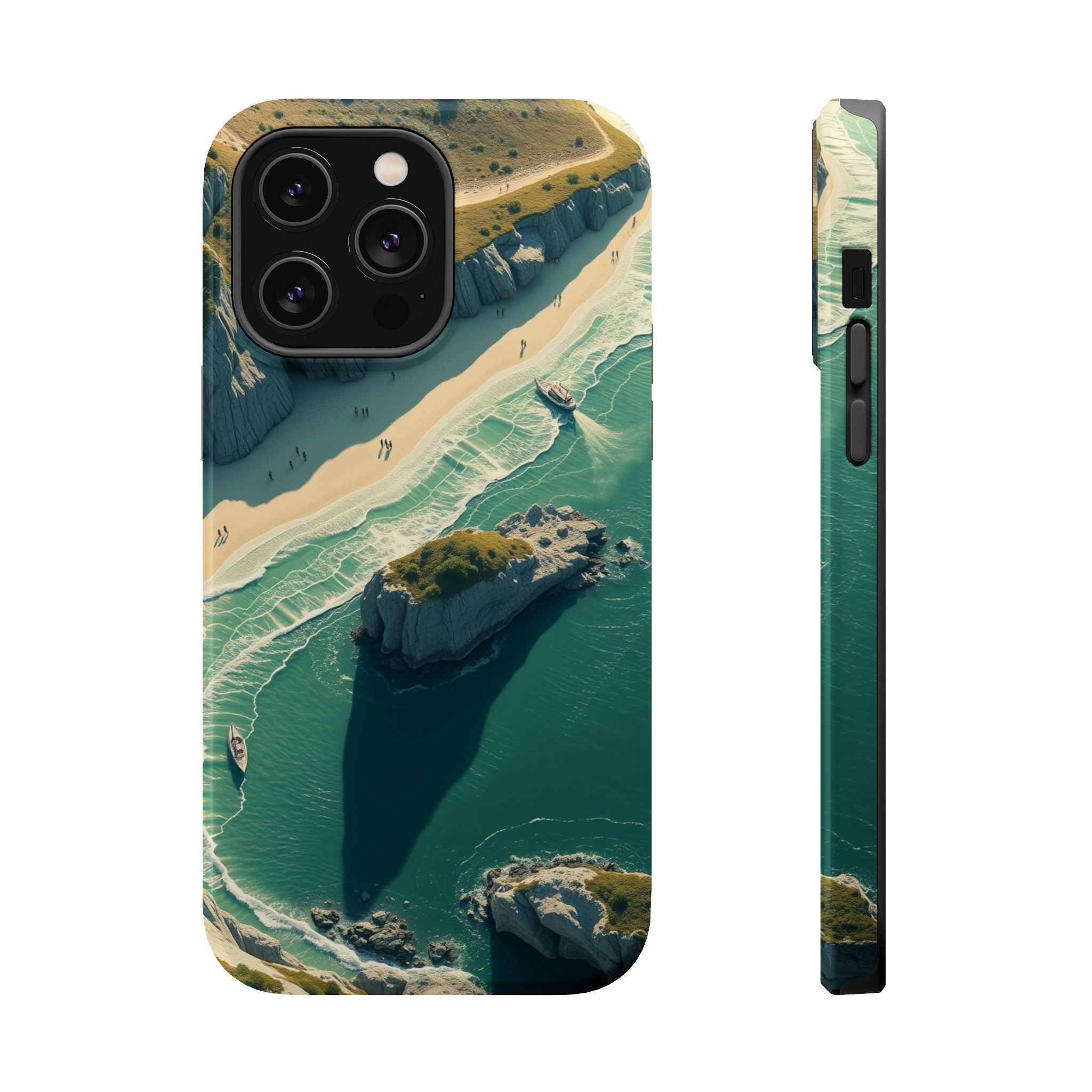iPhone Sage And Ivory Shoreline Aerial Slim Everyday Designer Case · iPhone Case