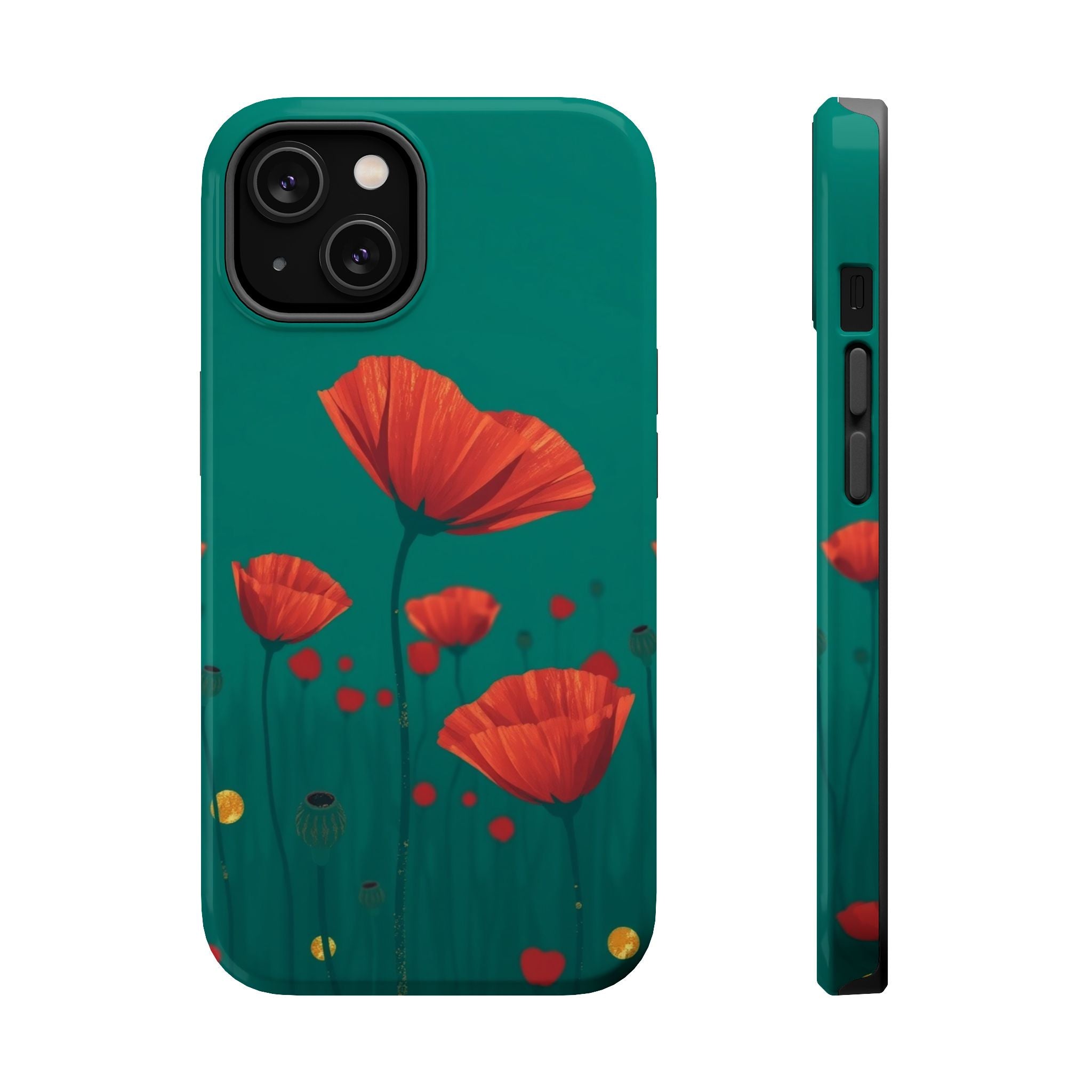 iPhone Earthy Poppy Field Design Bold Modern Everyday Snap Case · iPhone Case