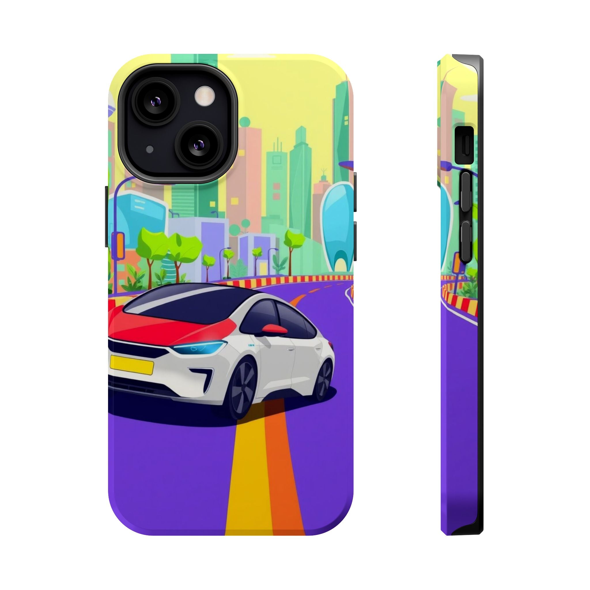 iPhone Electric Car Future Kids Fun Phone Case Gift Slim Snap Case · iPhone Case