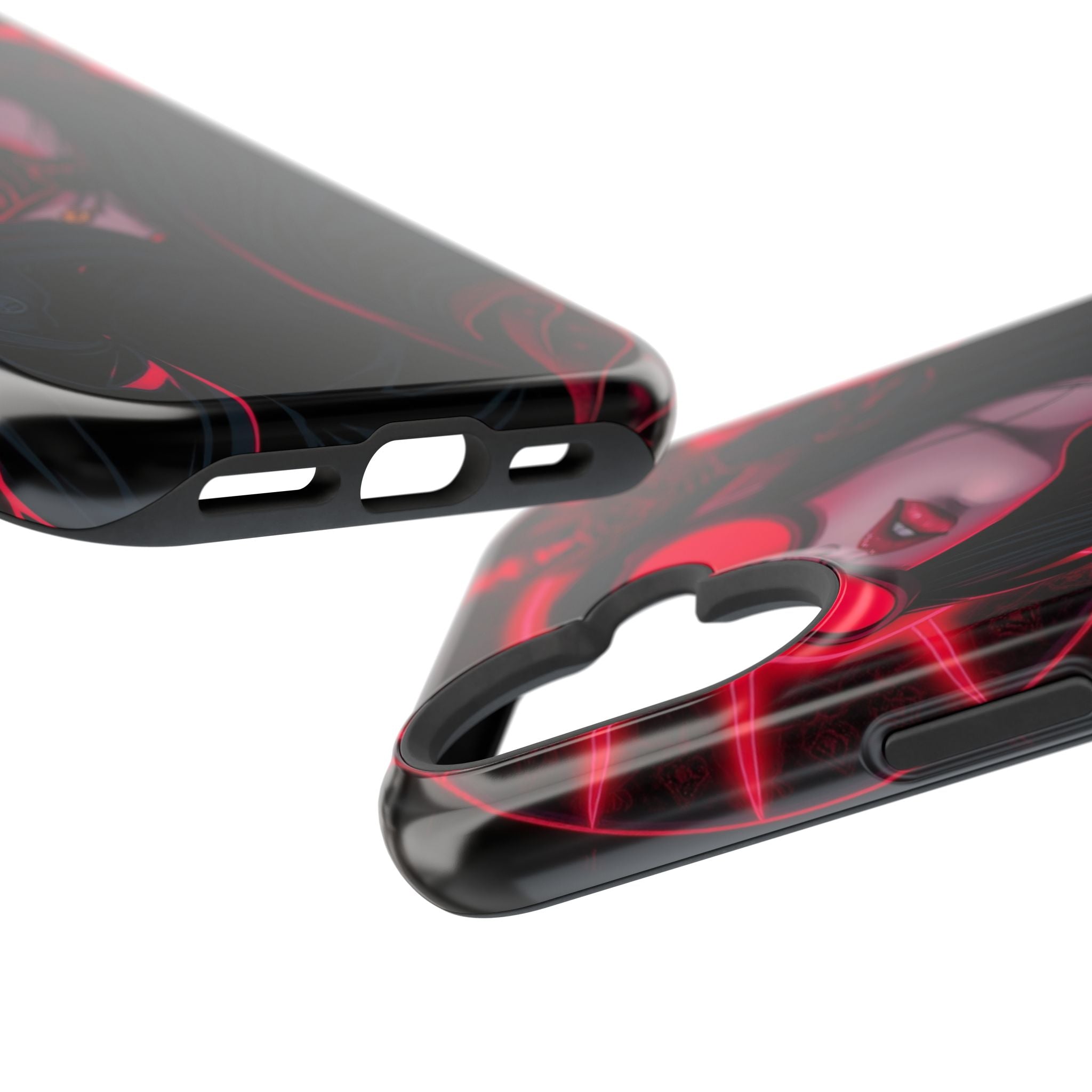 iPhone Black And Crimson Art Nouveau Female Slim Everyday Designer Case · iPhone