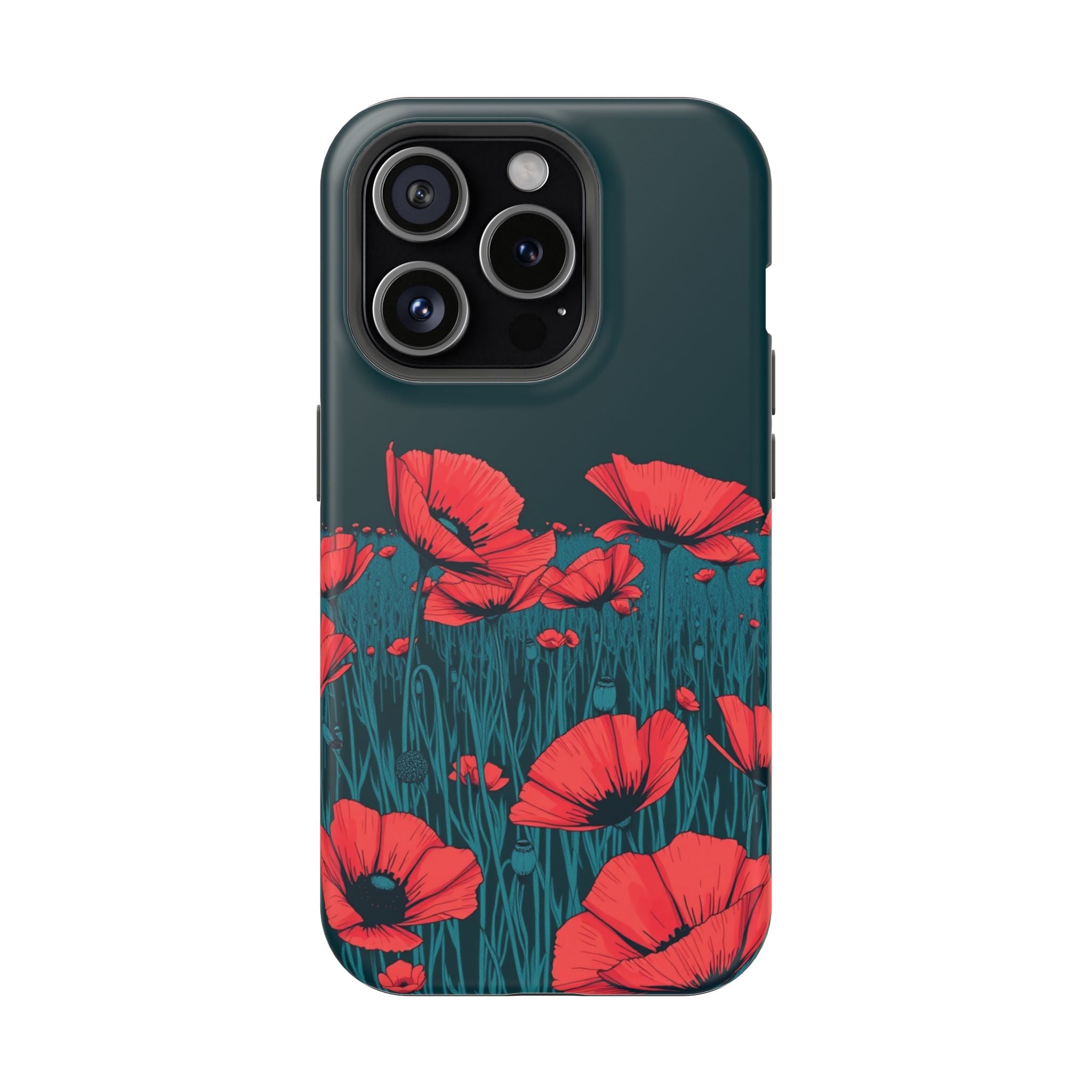 iPhone Poppy Field Dark Gothic Ink Clean Minimal Snap Cas Slim Snap Case · iPhon