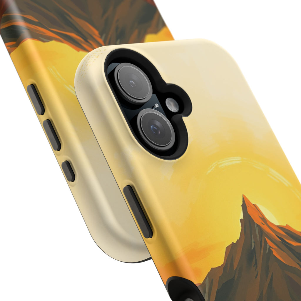 iPhone Mustard And Rust Mountain at Sunrise Slim iPhone Everyday · iPhone Case