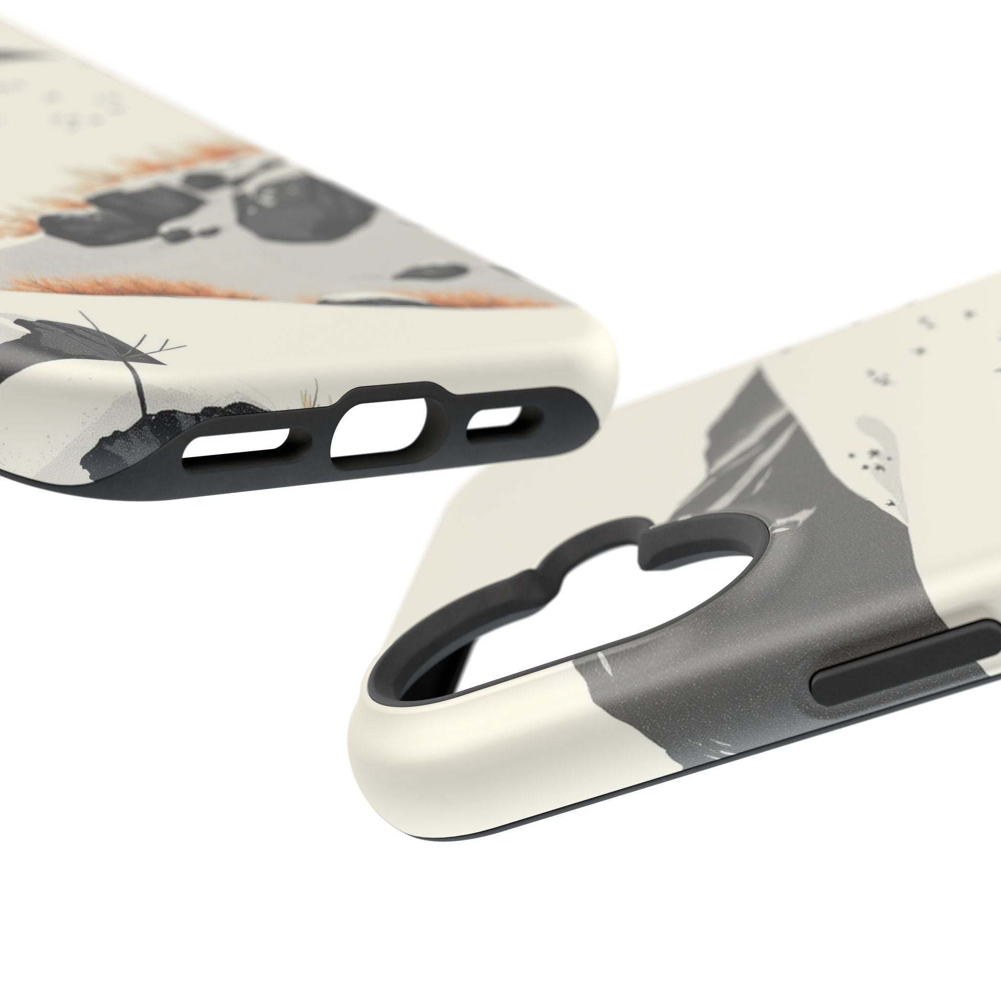 iPhone Snow Field Risograph Print Bold Modern Everyday Snap Case · iPhone Case