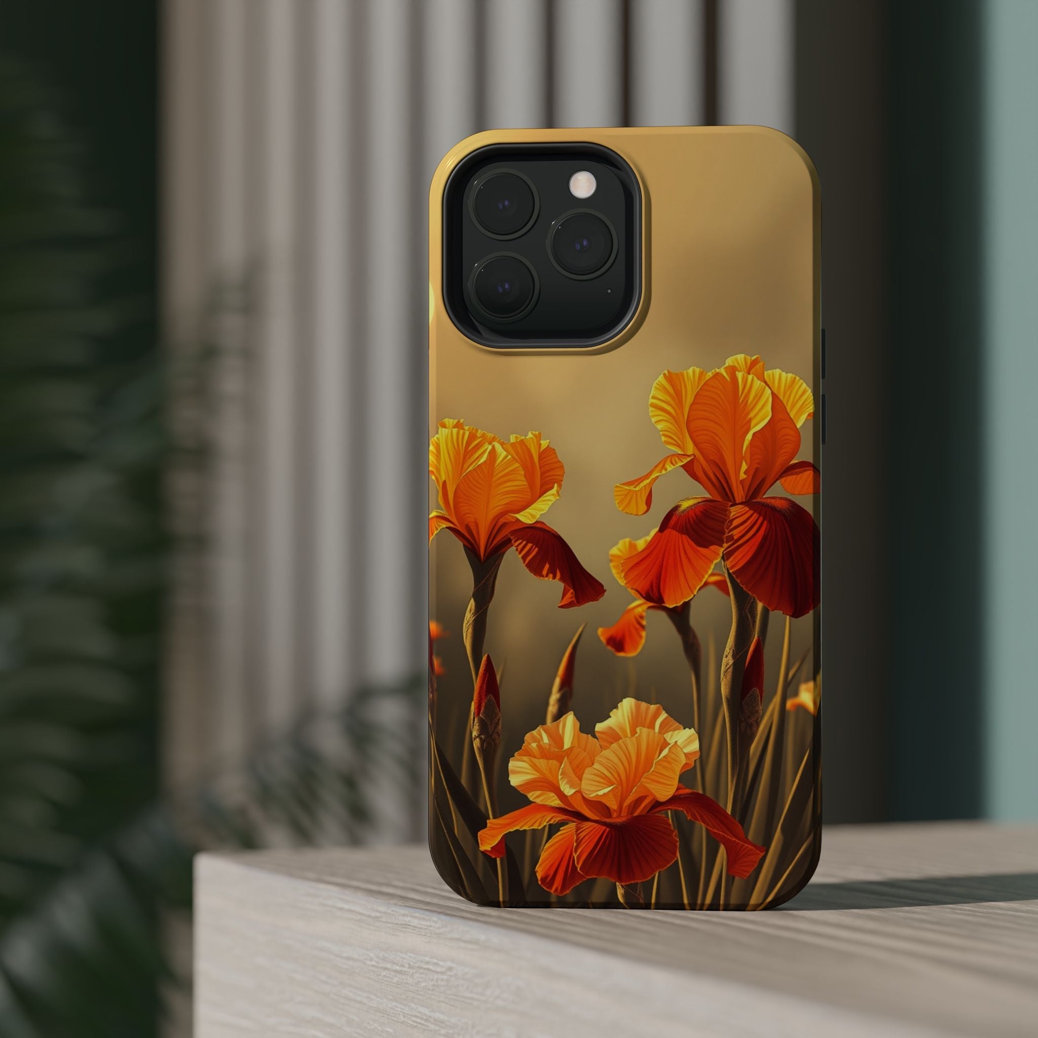 iPhone Iris Garden Gold Foil Luxury Slim Everyday Designer Case · iPhone Case