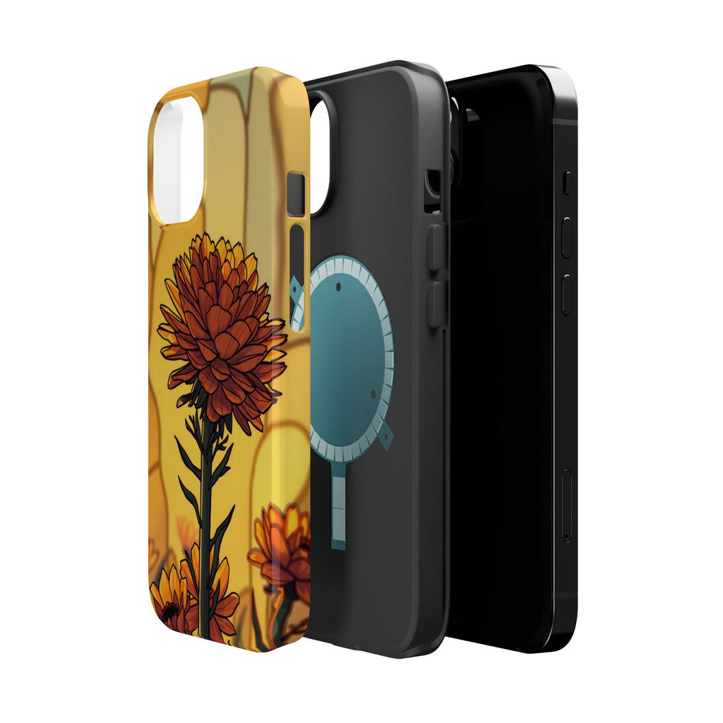 iPhone Sunset Amber And Peach Ranunculus Stack Soft iPhone Finish · iPhone Case