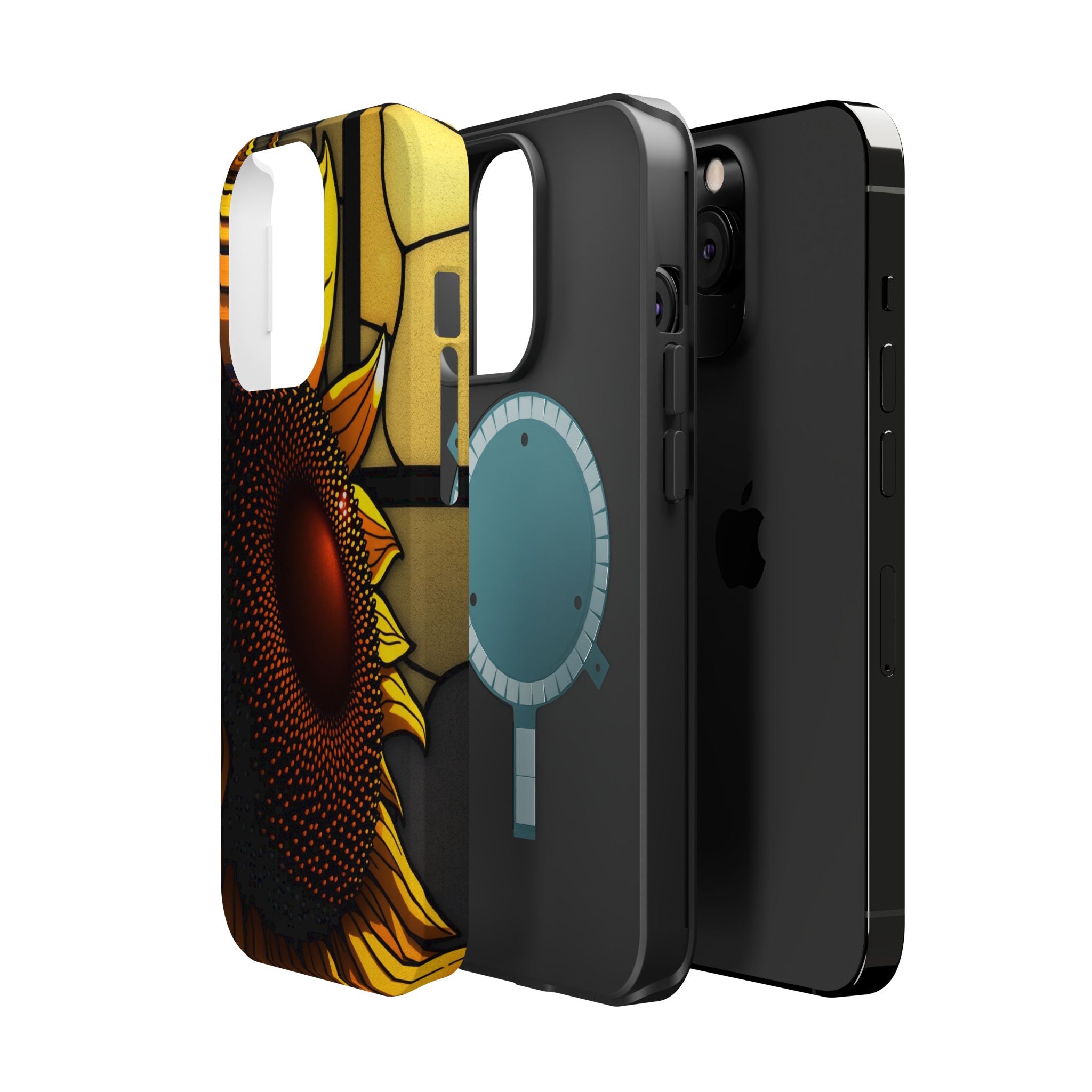 iPhone Sunflower Pop Stained Glass Bold Modern Everyday Snap Case · iPhone Case