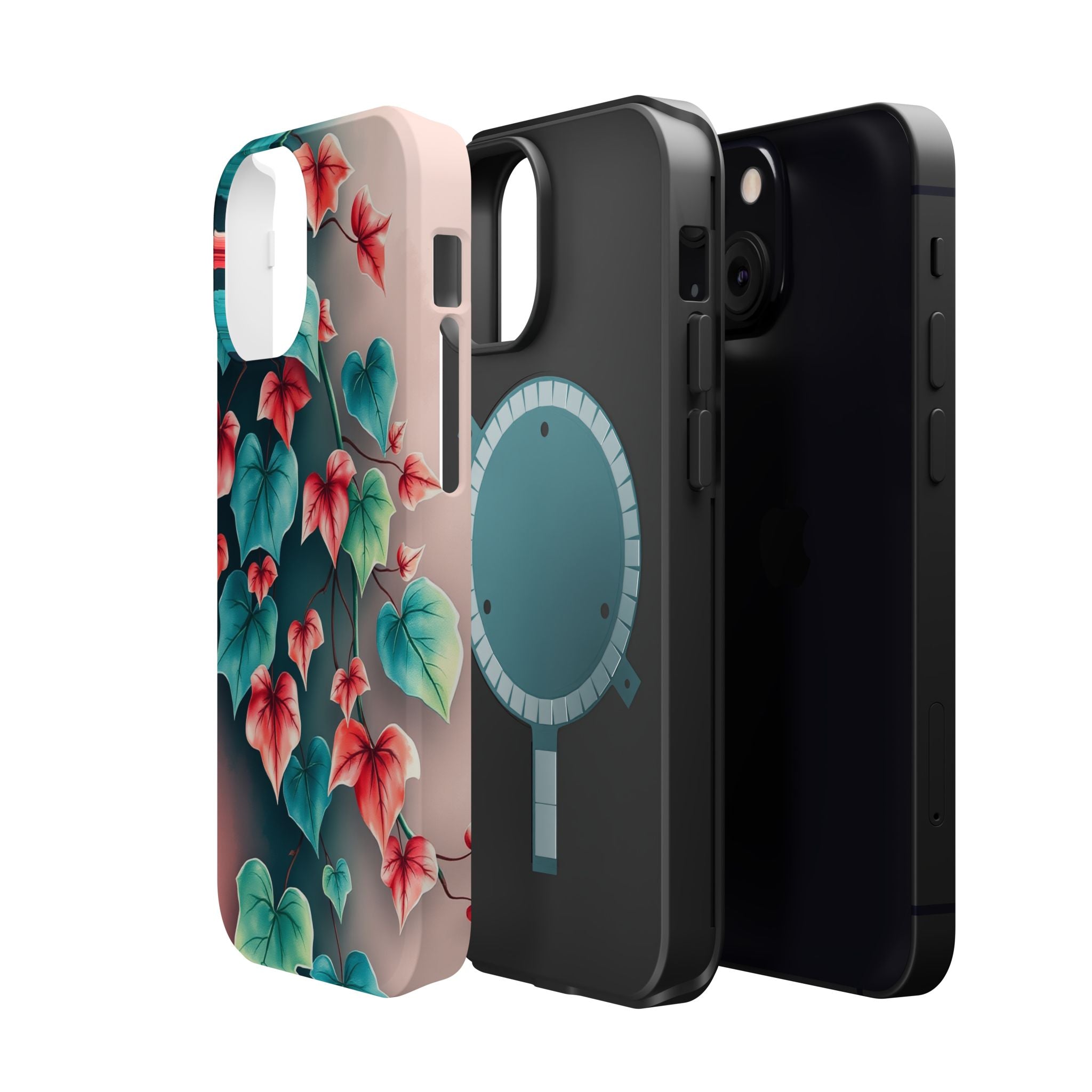 iPhone Art Nouveau Vine Teal And Coral Slim Snap Case · iPhone Case