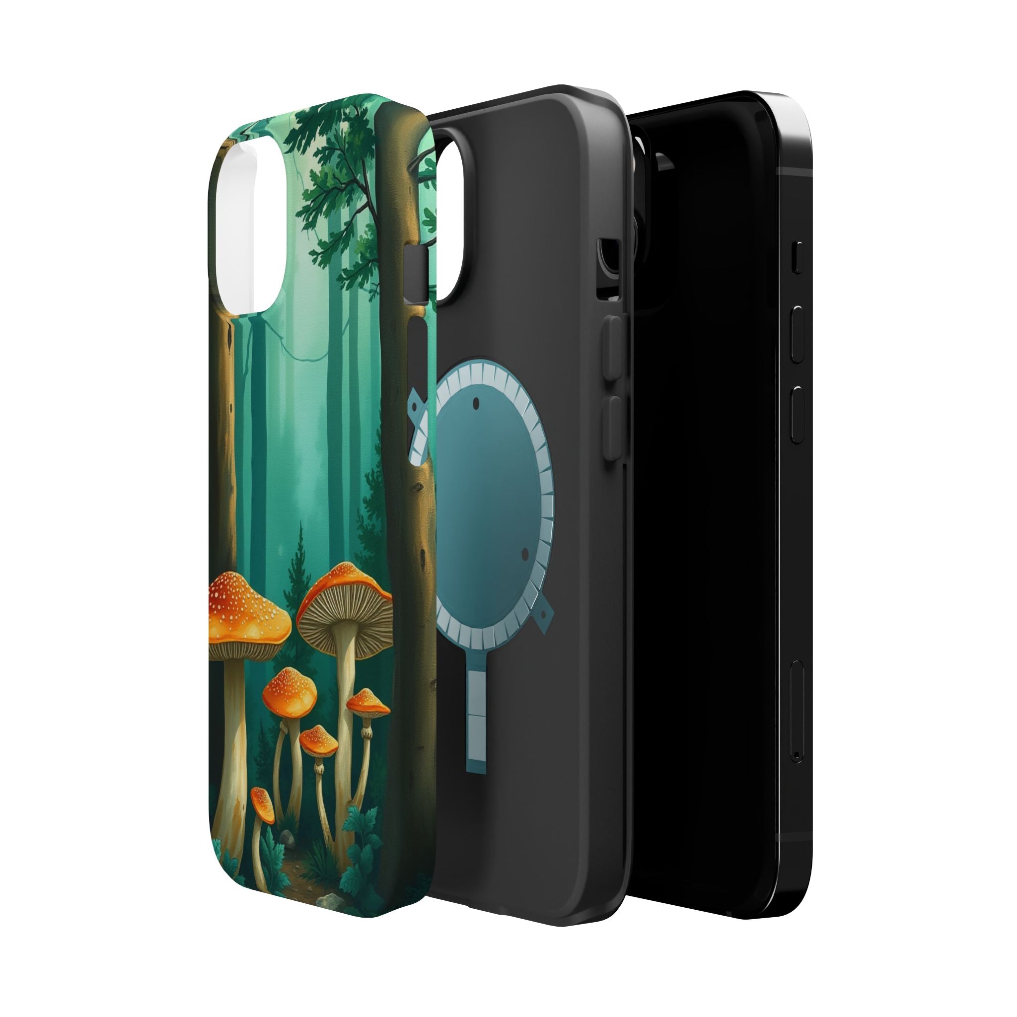iPhone Mushroom Forest Oil Painting Impressionist iPhone Clean Minimal · iPhone