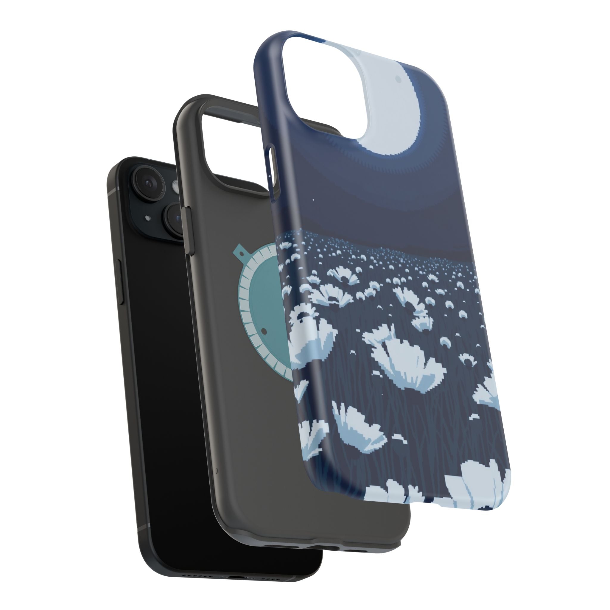 iPhone Poppy Field Pixel Art -Bit Bold Modern Everyday Snap Case · iPhone Case