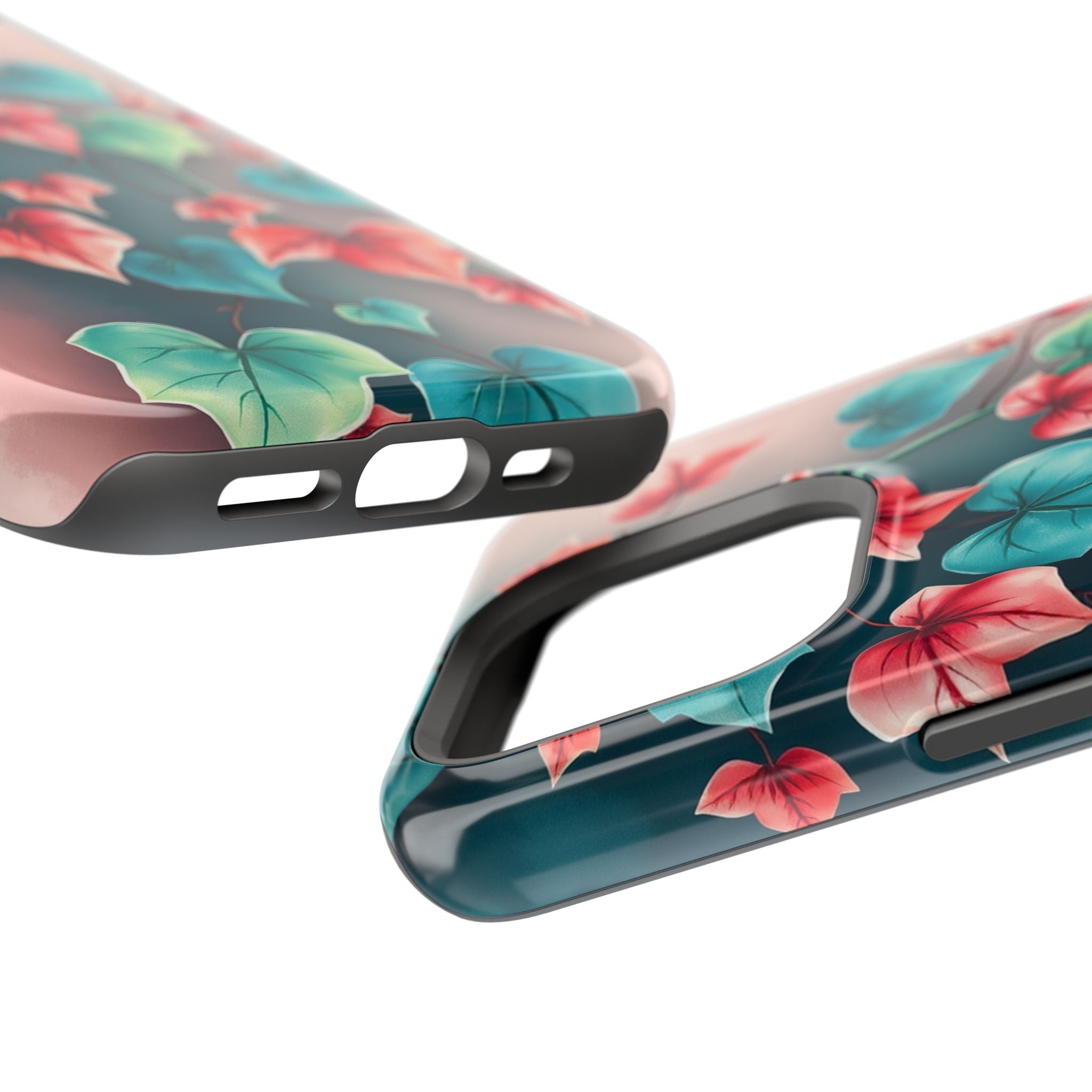 iPhone Art Nouveau Vine Teal And Coral Slim Snap Case · iPhone Case