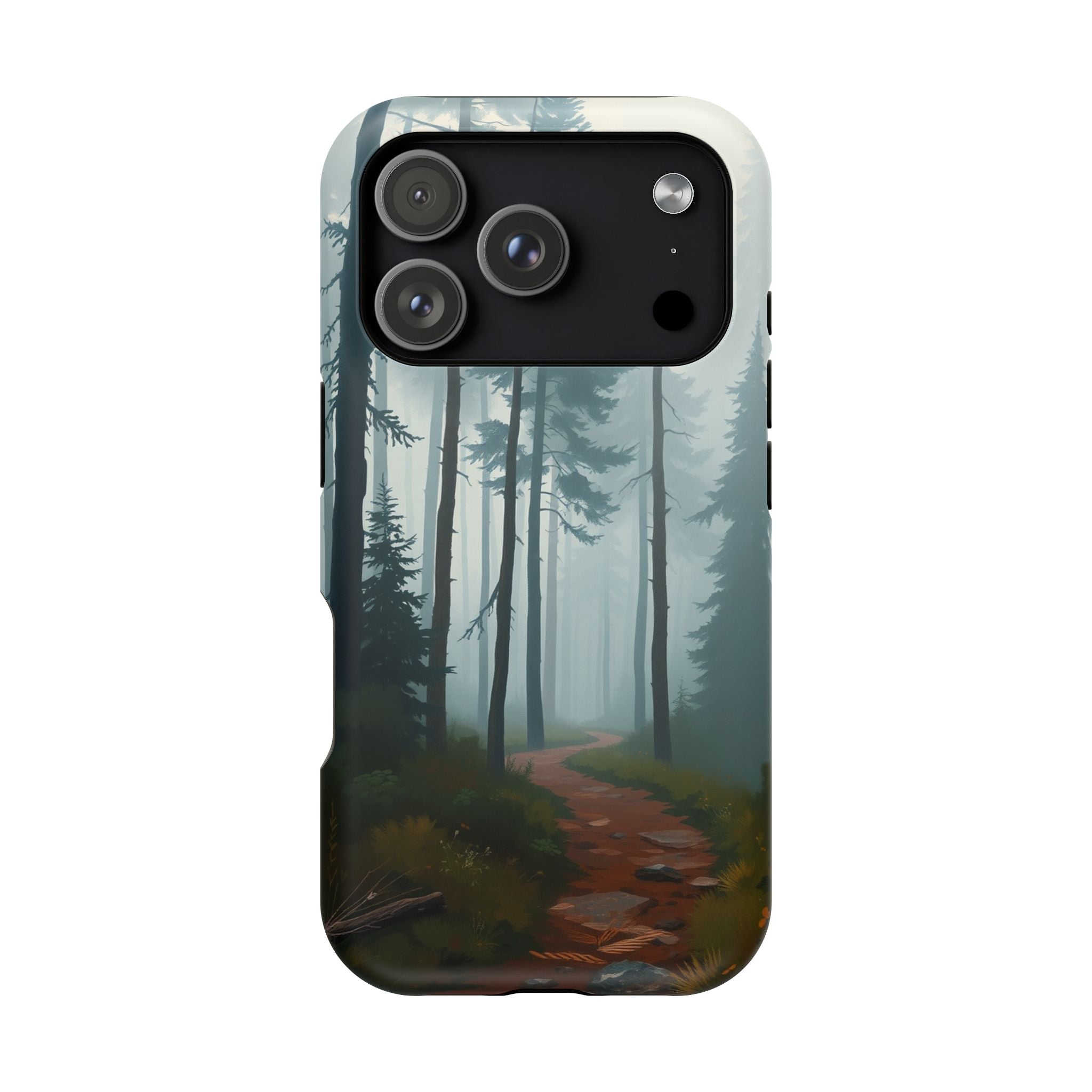 iPhone Serene Misty Forest Path Design Slim Everyday Designer Case · iPhone Case
