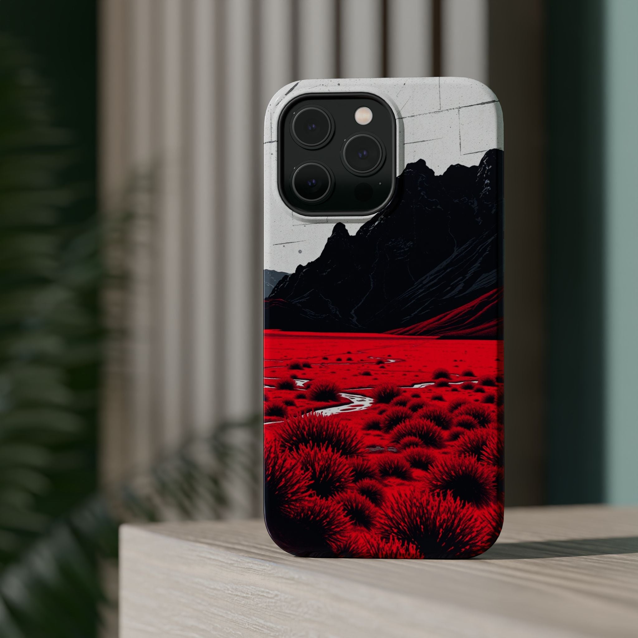 iPhone Black And Crimson Tundra Expanse Slim Everyday iPhone 15 · iPhone Case