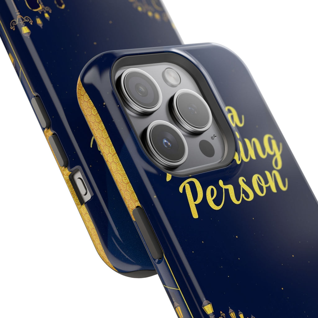 iPhone Midnight Blue And Silver Not a Morning Person Slim Snap Case · iPhone Cas