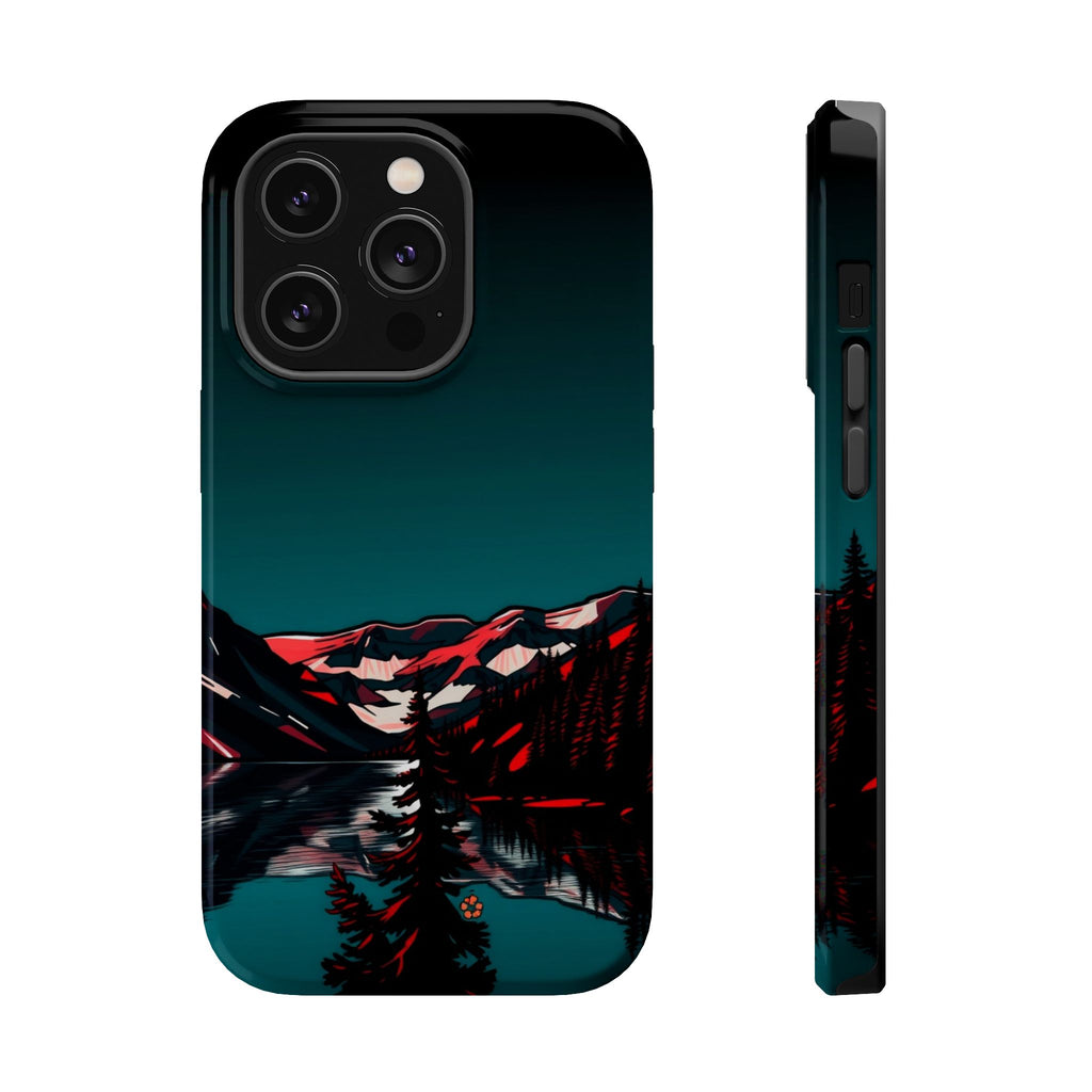 iPhone Black And Crimson Glacier Lake Slim Everyday Designer Case · iPhone Case