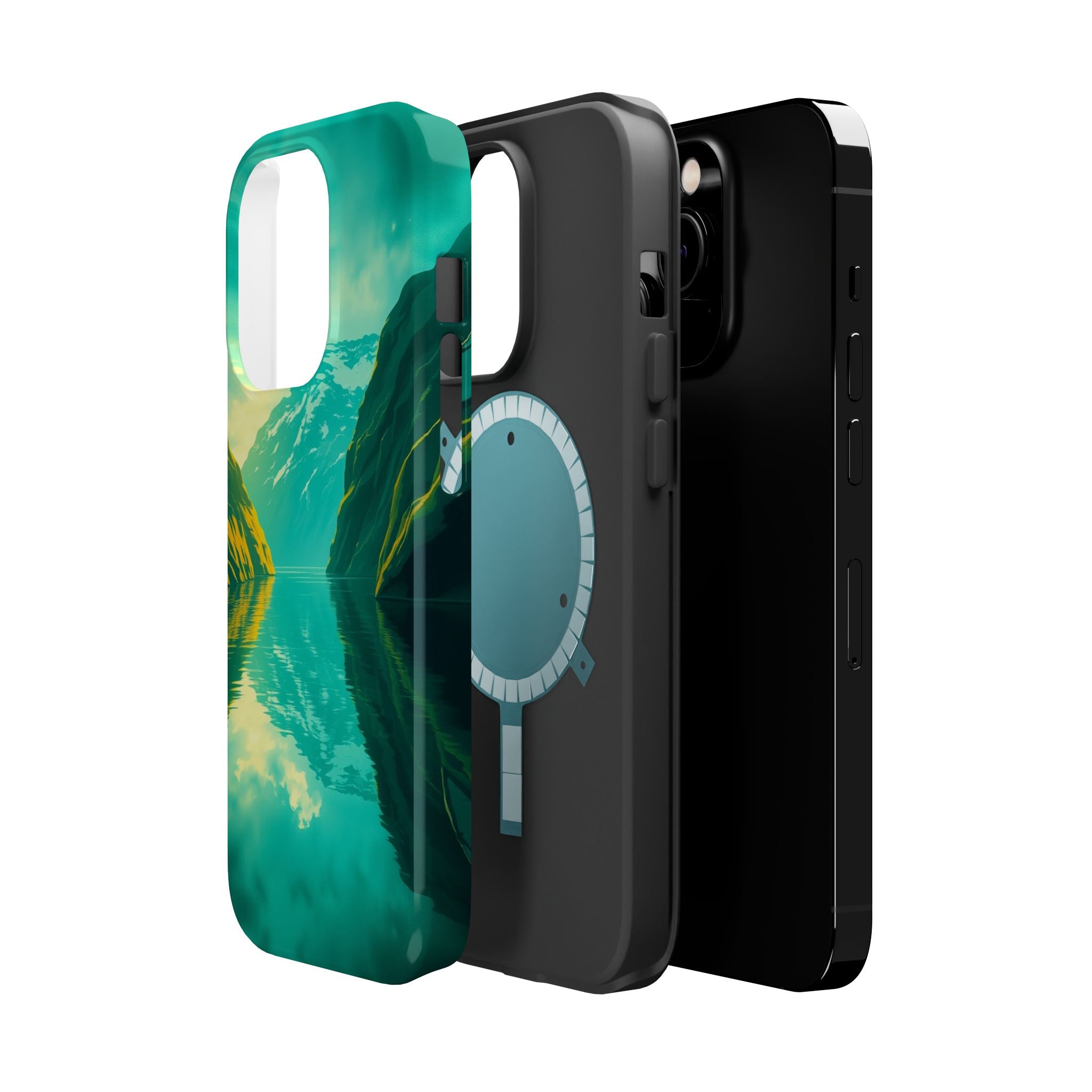iPhone Fjord Reflection Bold Art Bold Modern Everyday Snap Case · iPhone Case