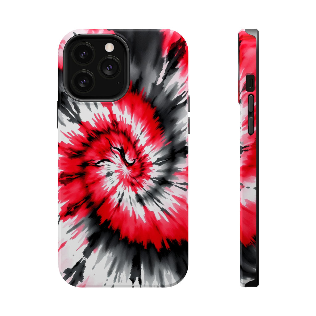 iPhone Black And Crimson Tie-Dye Vortex Slim Everyday iPhone Designer · iPhone C