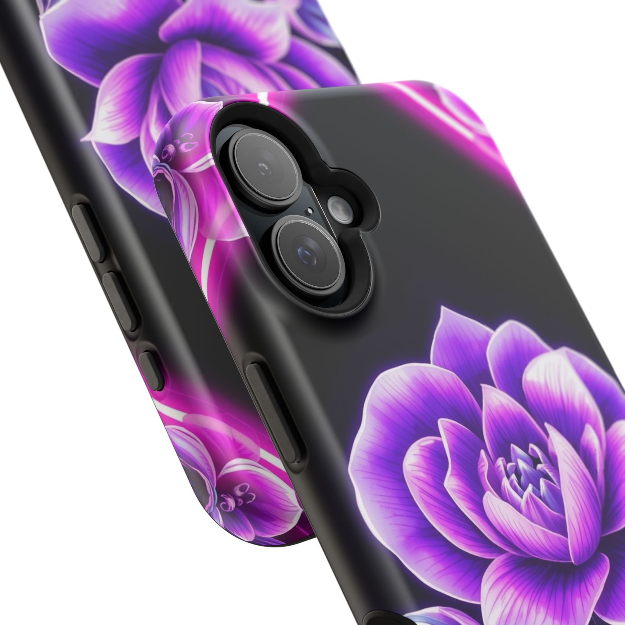 iPhone Floral Ombre Neon Cyberpunk Bold Modern Everyday Snap Case · iPhone Case